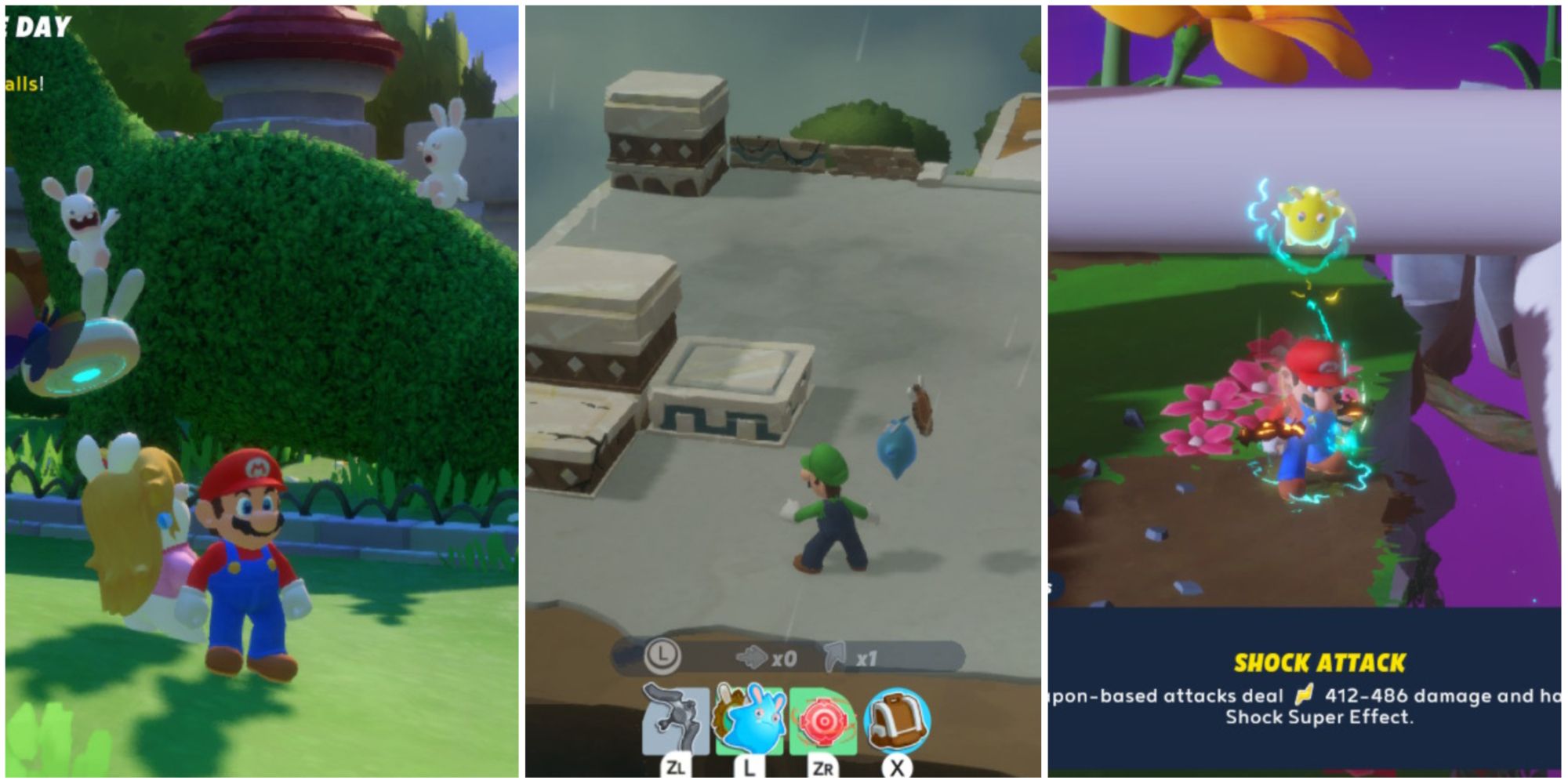 Mario Rabbids Sparks of Hope Relatable Things Featured Rabbids on Hedge Luigi in Battle Mario and Spark