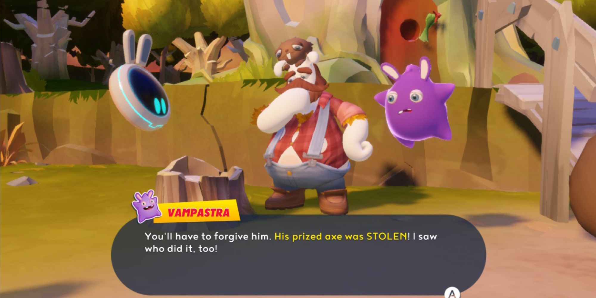 Mario Rabbids Sparks of Hope Sweetlopek's Stolen Axe Dialogue with Spark and Beep-0