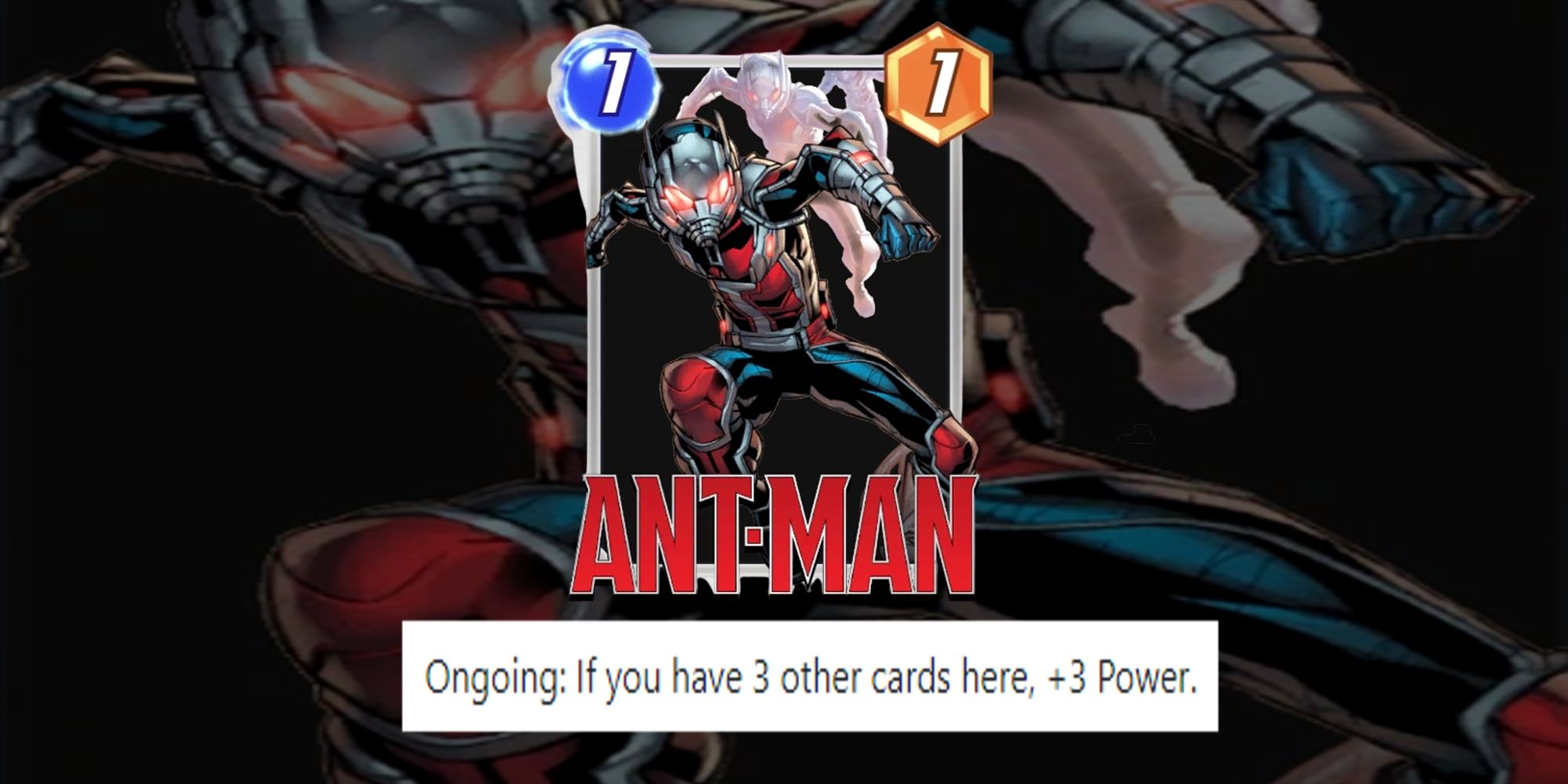 Marvel Snap - Ant-Man on a blurred background