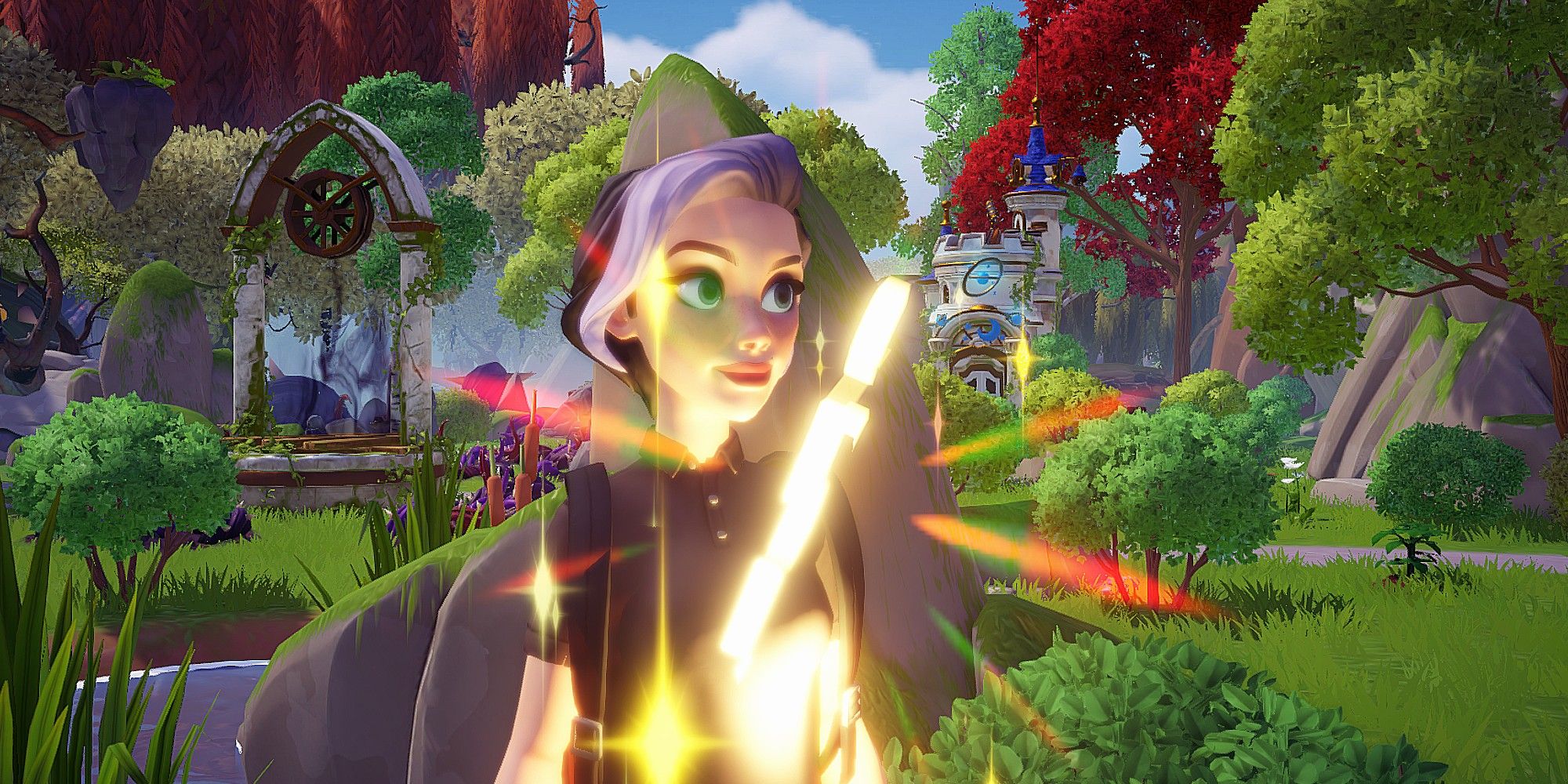 The Peaceful Meadow is an idyllic spot to hang out in Dreamlight Valley