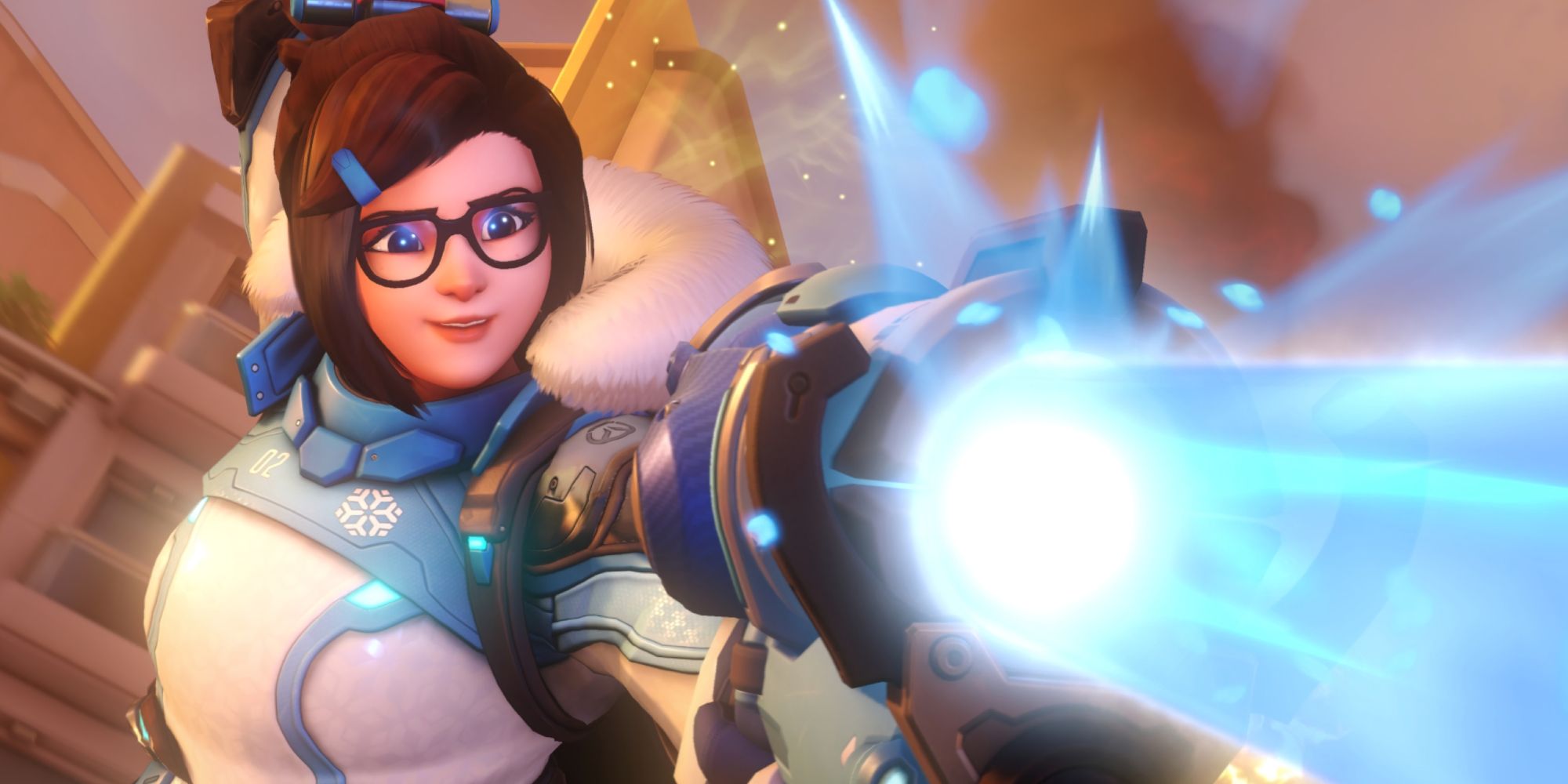 Mei firing her weapon in Overwatch 2