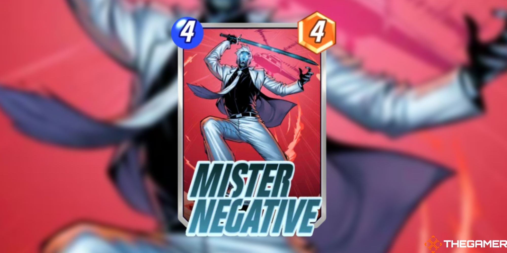 Marvel Snap - Mister Negative on a blurred background