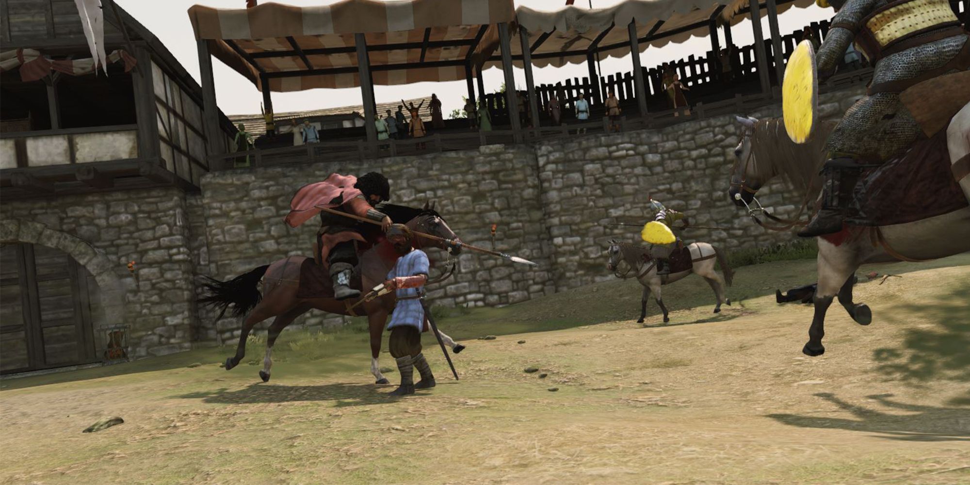 Multiple combatants fighting in an arena