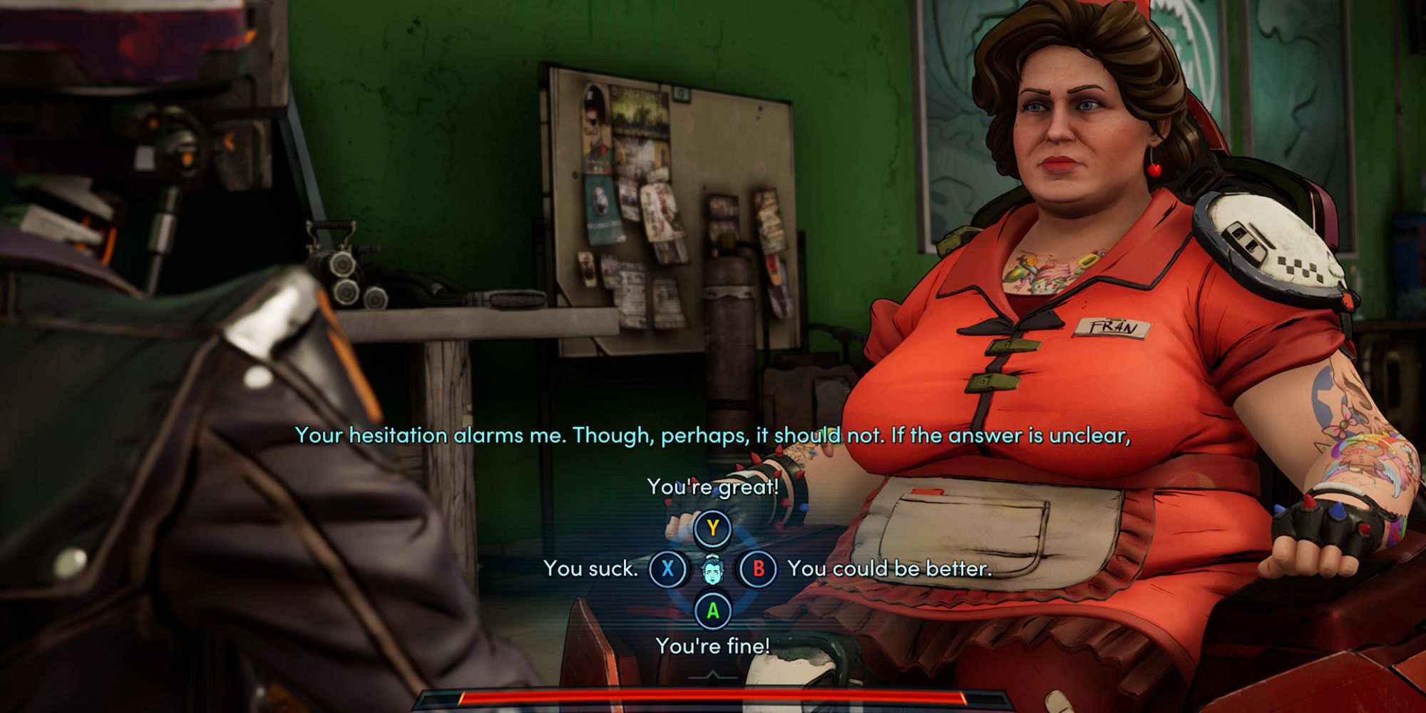 New Tales From The Borderlands Screenshot Of Fran Speaks With LOU13