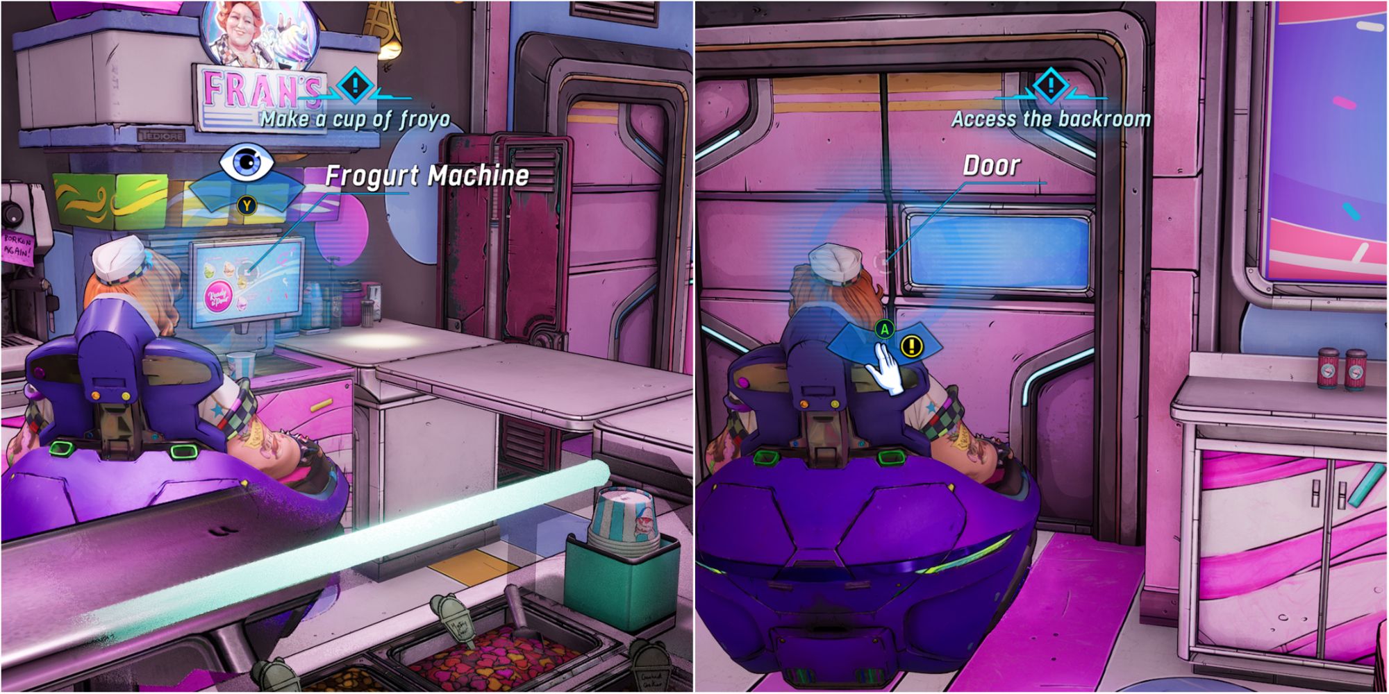 New Tales From The Borderlands Split Image Froyo Machine and Backroom