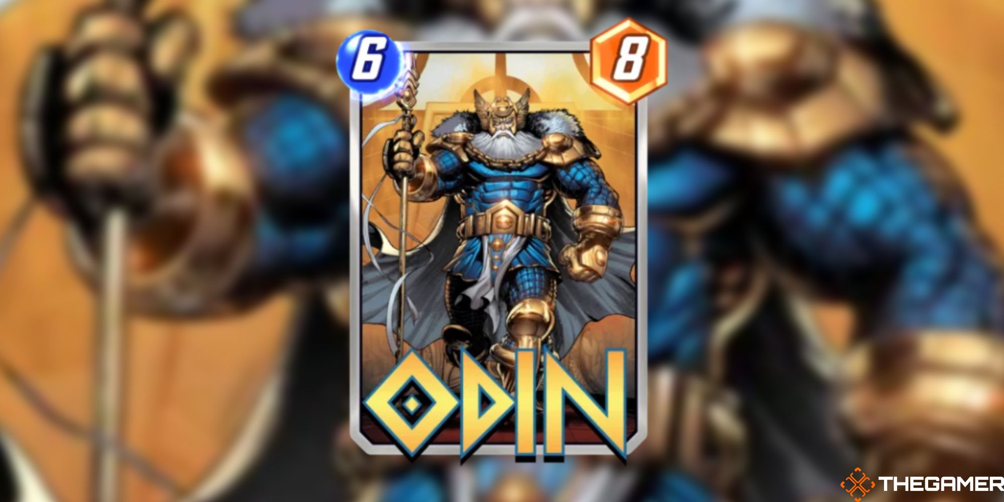 Marvel Snap - Odin on a blurred background