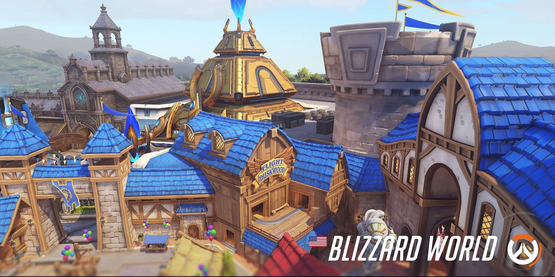 Blizzard World's loading screen in Overwatch 2.