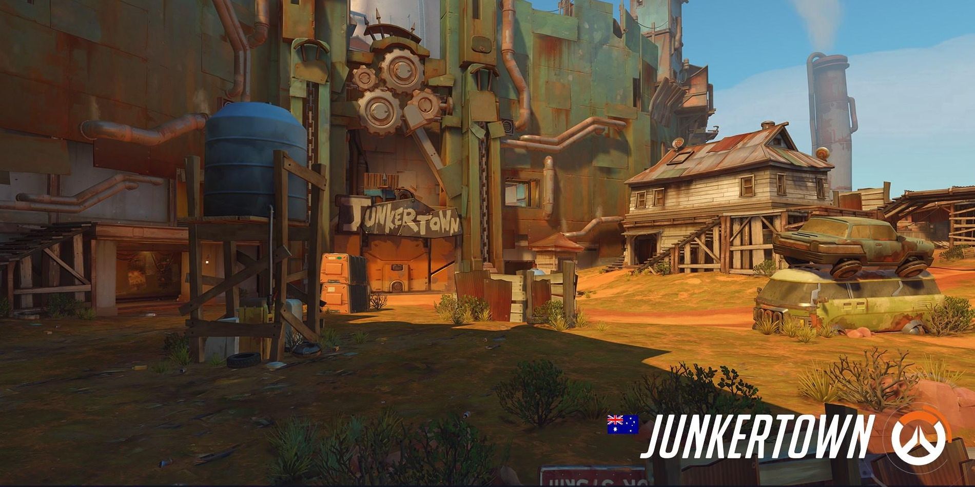 Junkertown's loading screen in Overwatch 2.