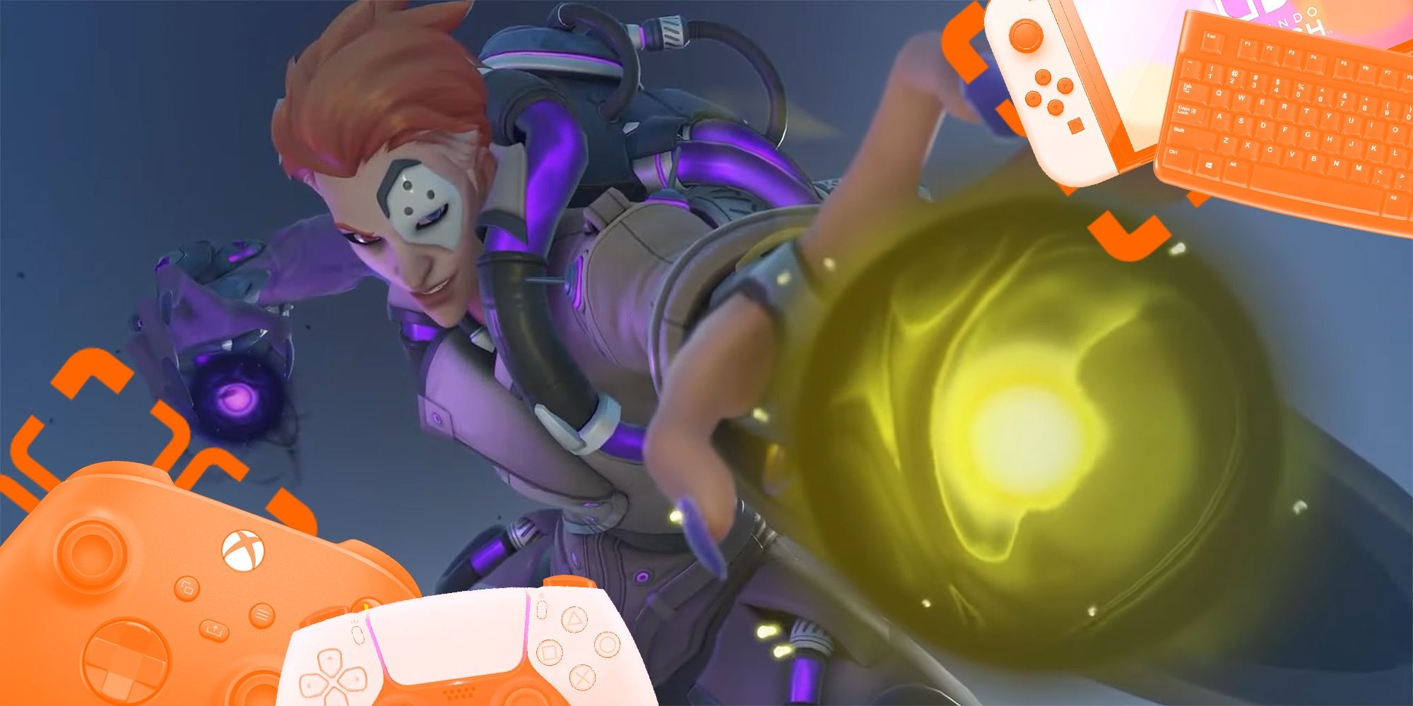 Overwatch 2 Moira With Orange Overlay