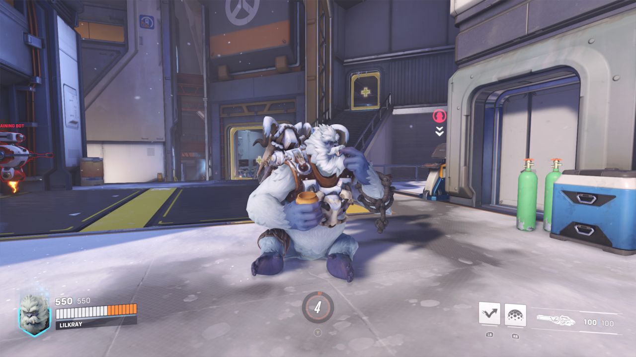 Overwatch 2 Winston eating peanut butter emote