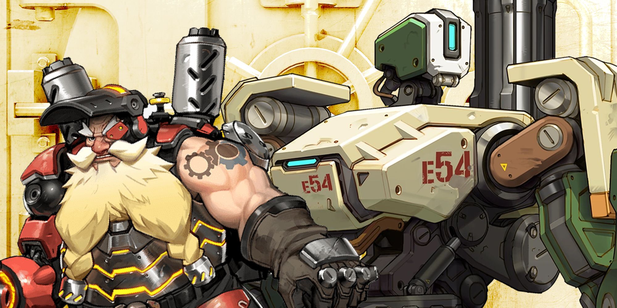 Overwatch Bastion and Torbjorn in the vault