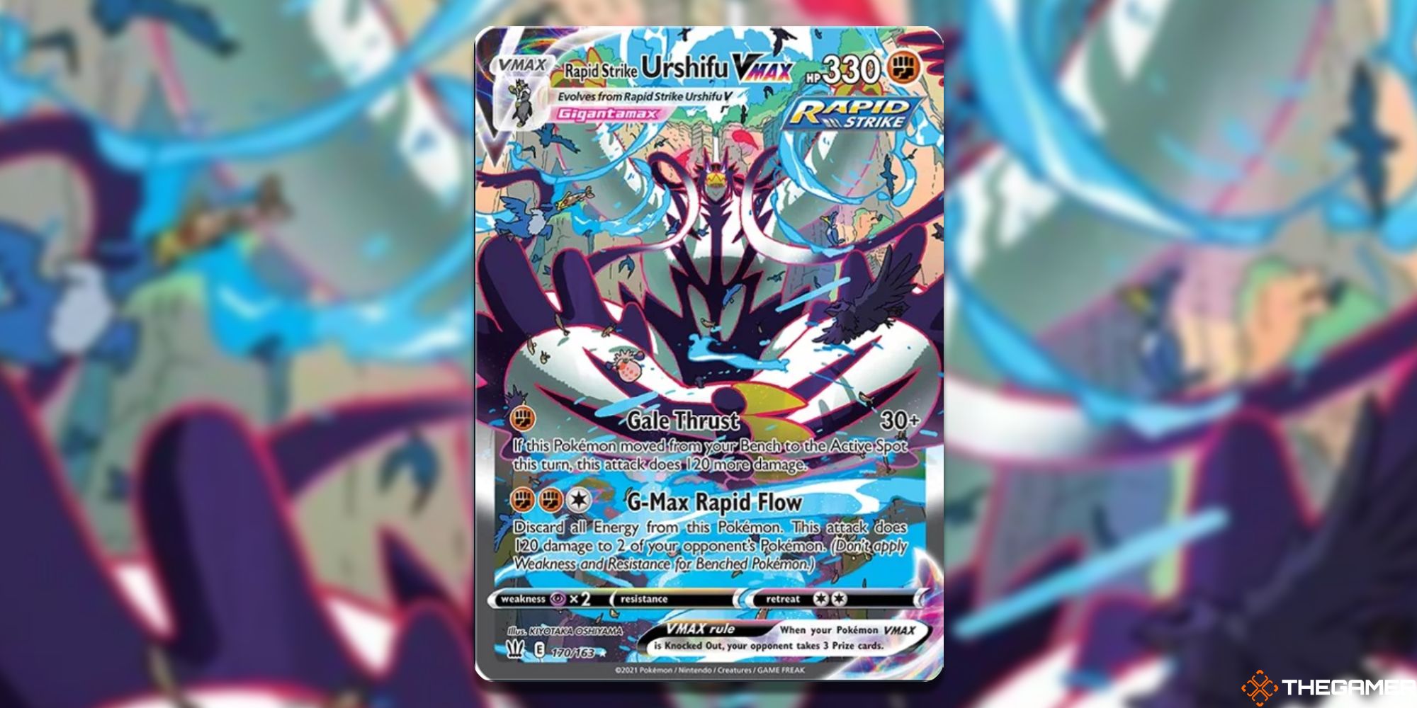 Rapid Strike Urshifu VMAX (Alternate Art Secret) from Battle Styles in the Pokemon TCG.