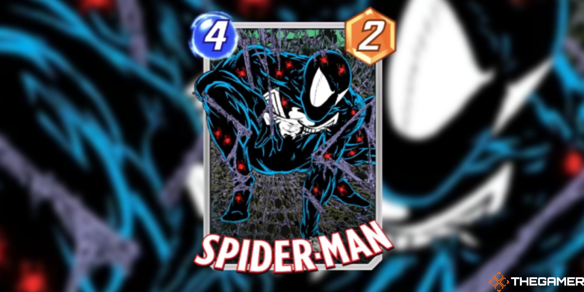 Marvel Snap - Spider-Man Variant on a blurred background