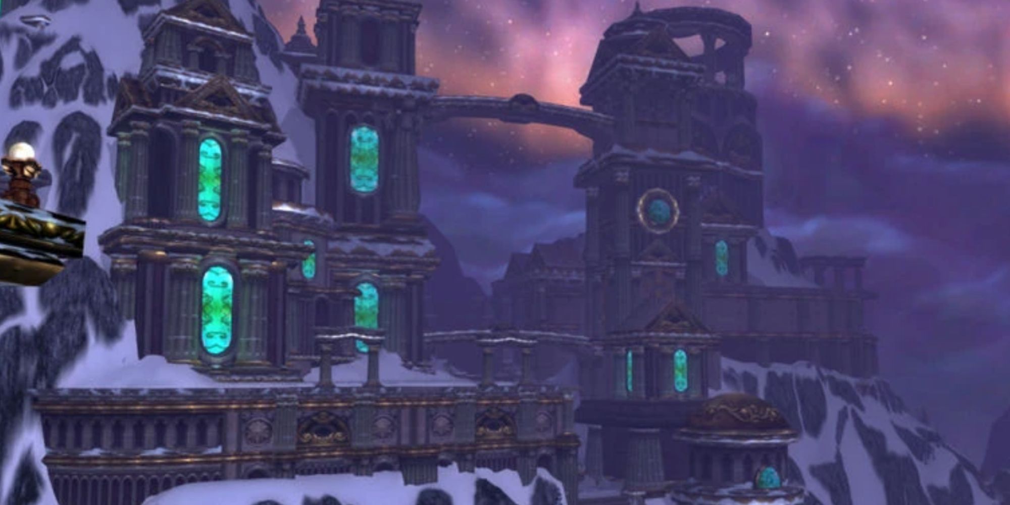 The exterior of Ulduar in the Storm Peaks in World Of Warcraft: Wrath of the Lich King Classic