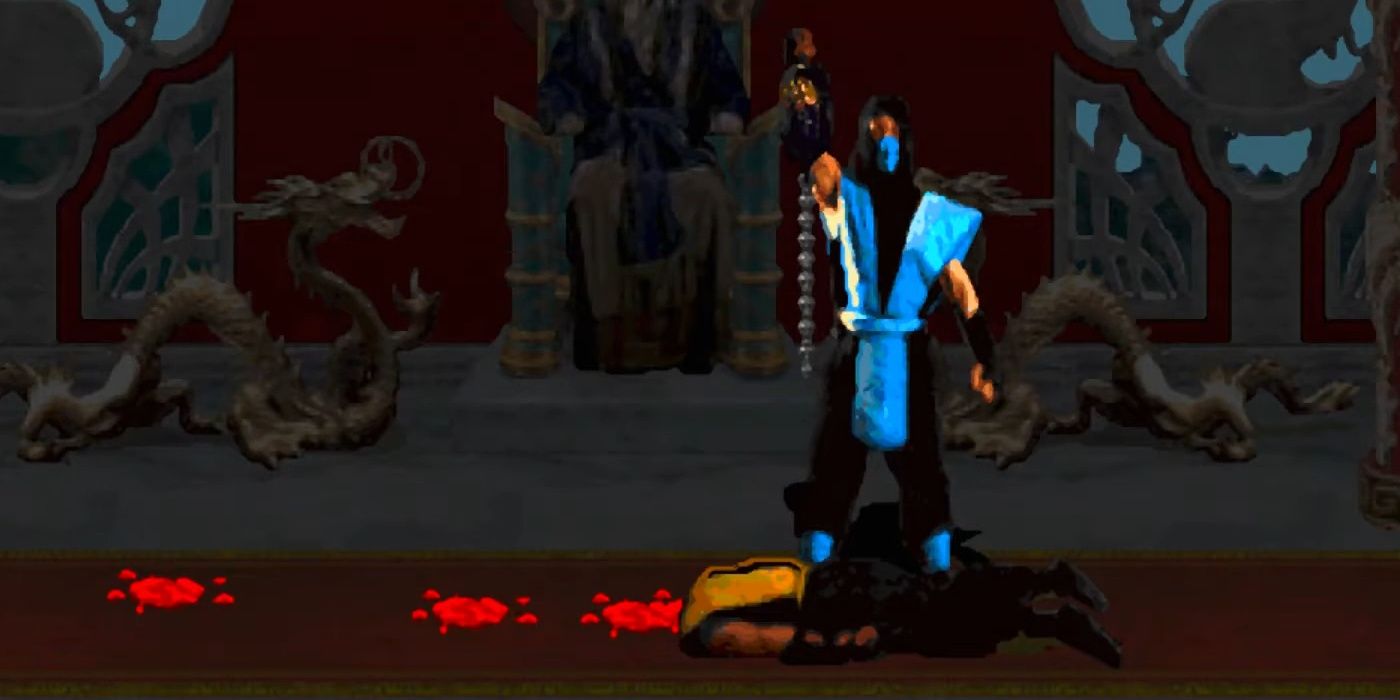 Sub-Zero's iconic fatality from the first Mortal Kombat.