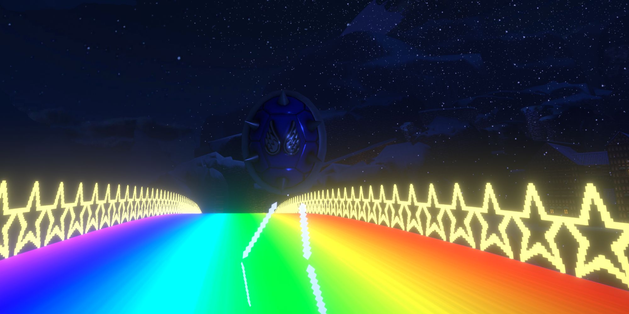 Rainbow Road and the Blue Shell in The Last Hero of Nostalgaia