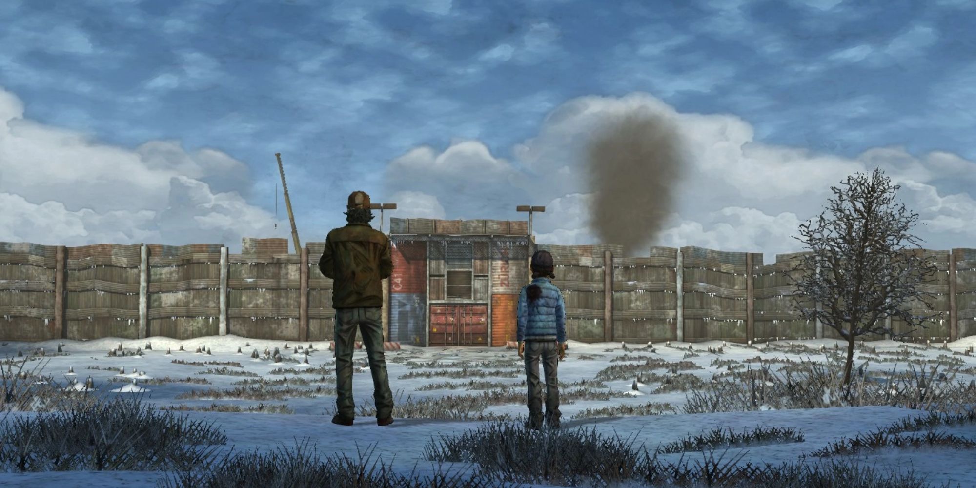 The Walking Dead Screenshot Of Kenny and Clementine At Wellington