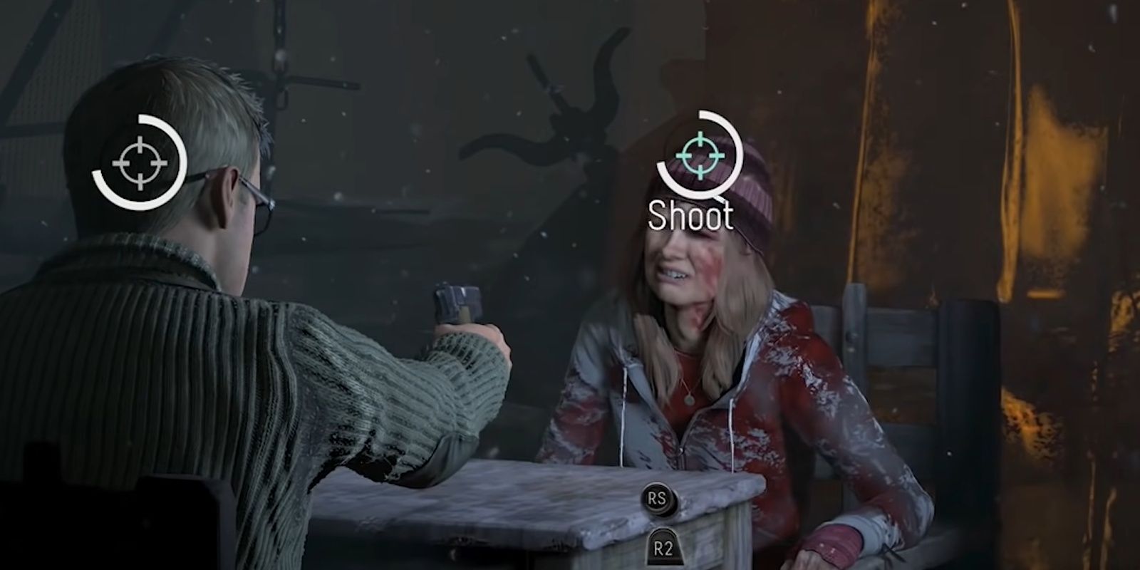 The player presented with a choice to either shoot Ashley or yourself in Until Dawn.