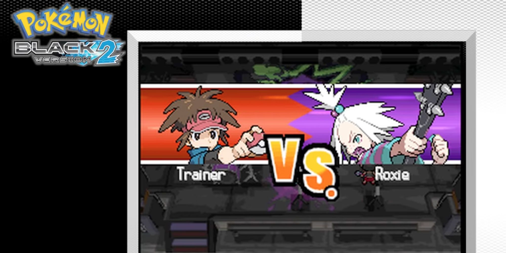 Trainer and Roxie from Pokemon Black Version 2 and Pokemon White Version 2