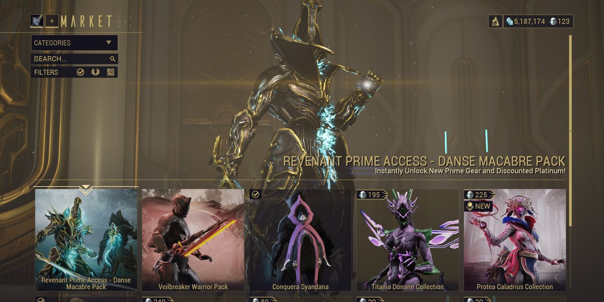 Warframe Market Menu