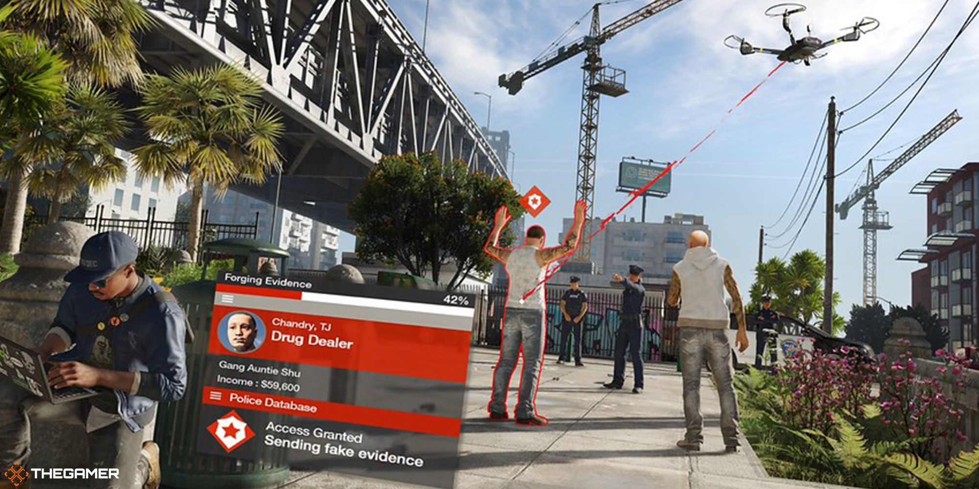 Watch Dogs 2 - planting fake evidence on someone