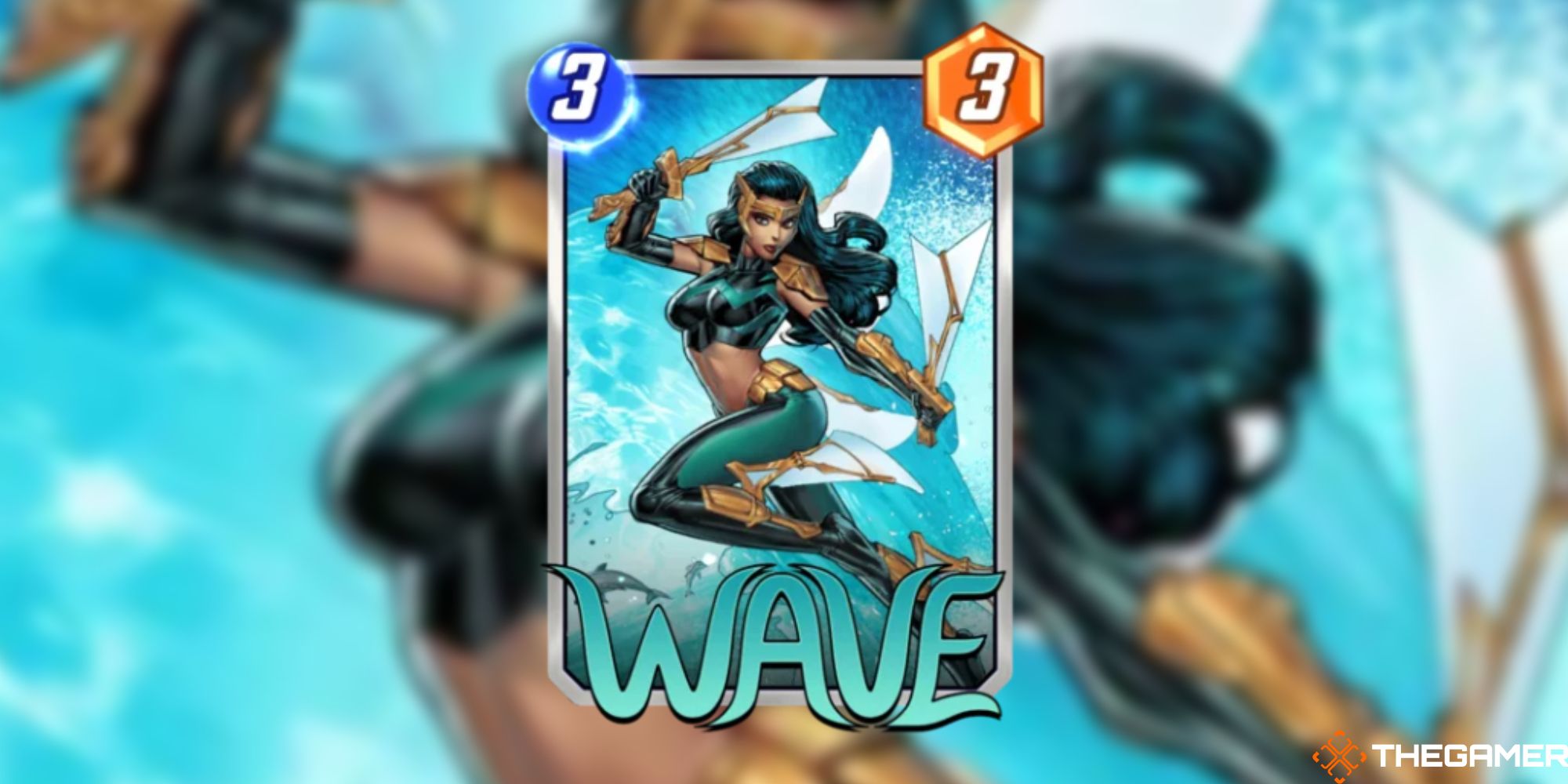 Marvel Snap - Wave on a blurred background