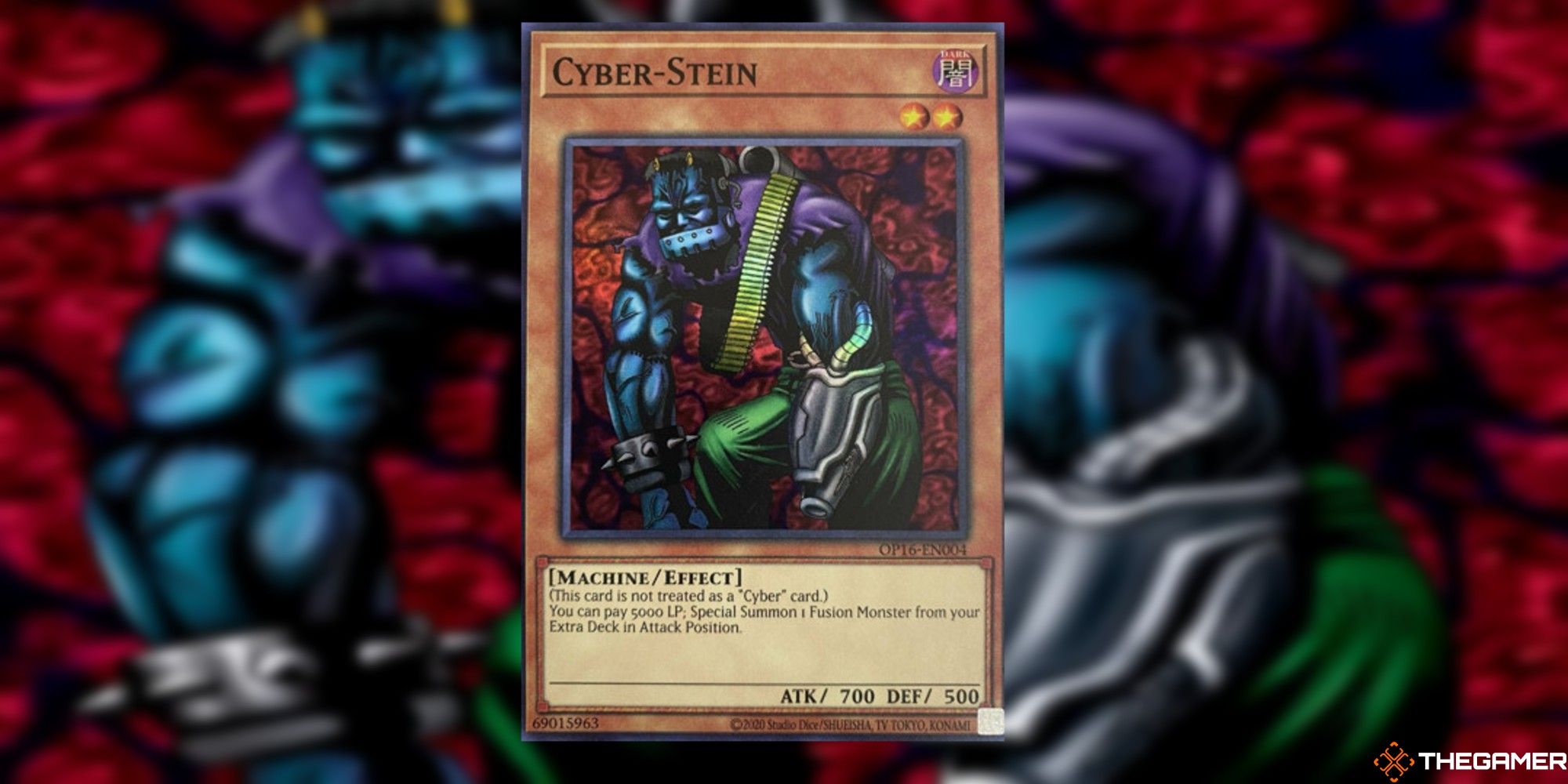 cyber-stein card and art background