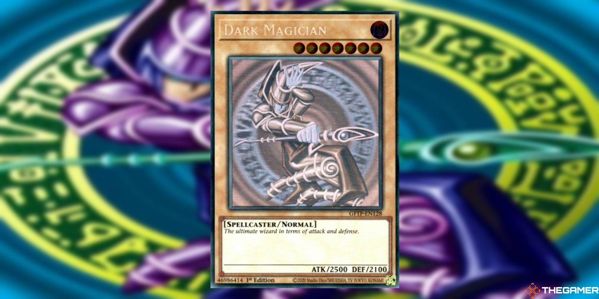 dark magician card and art background