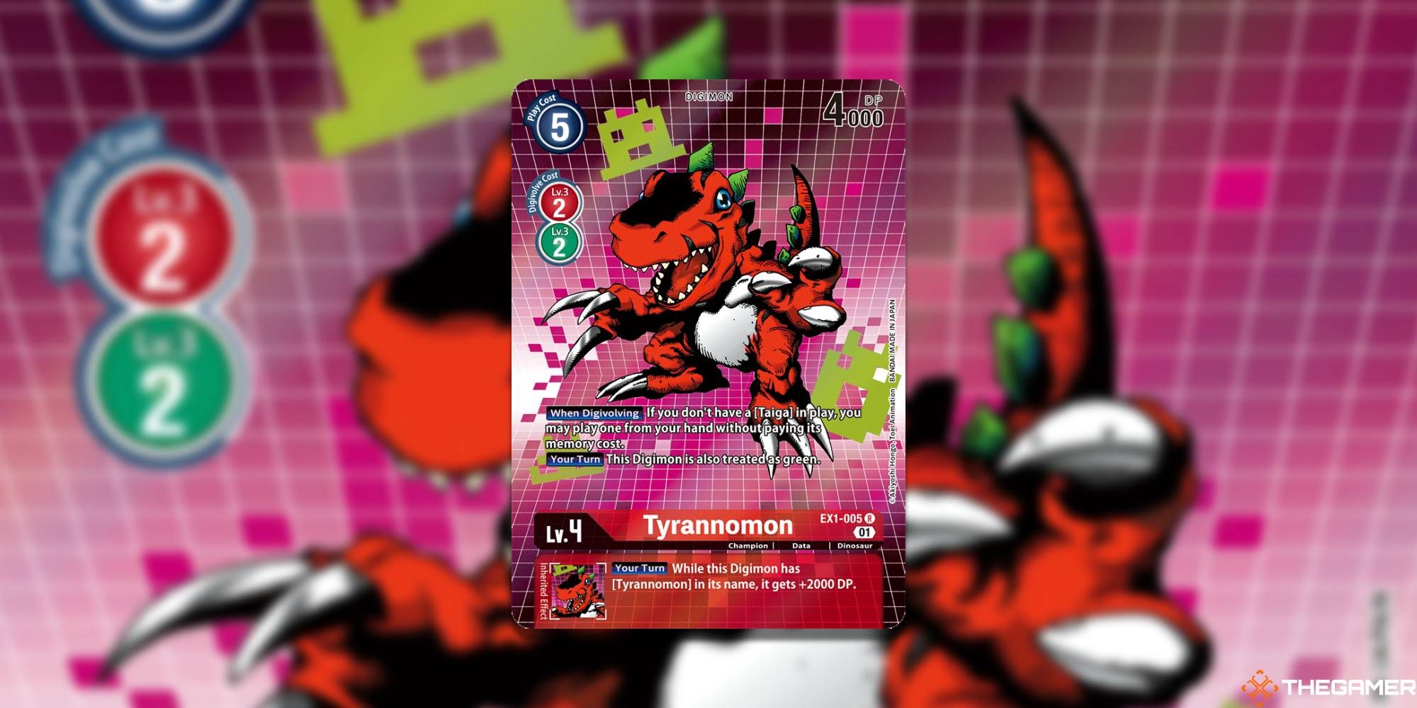 digimon card game v-pet tyrannomon