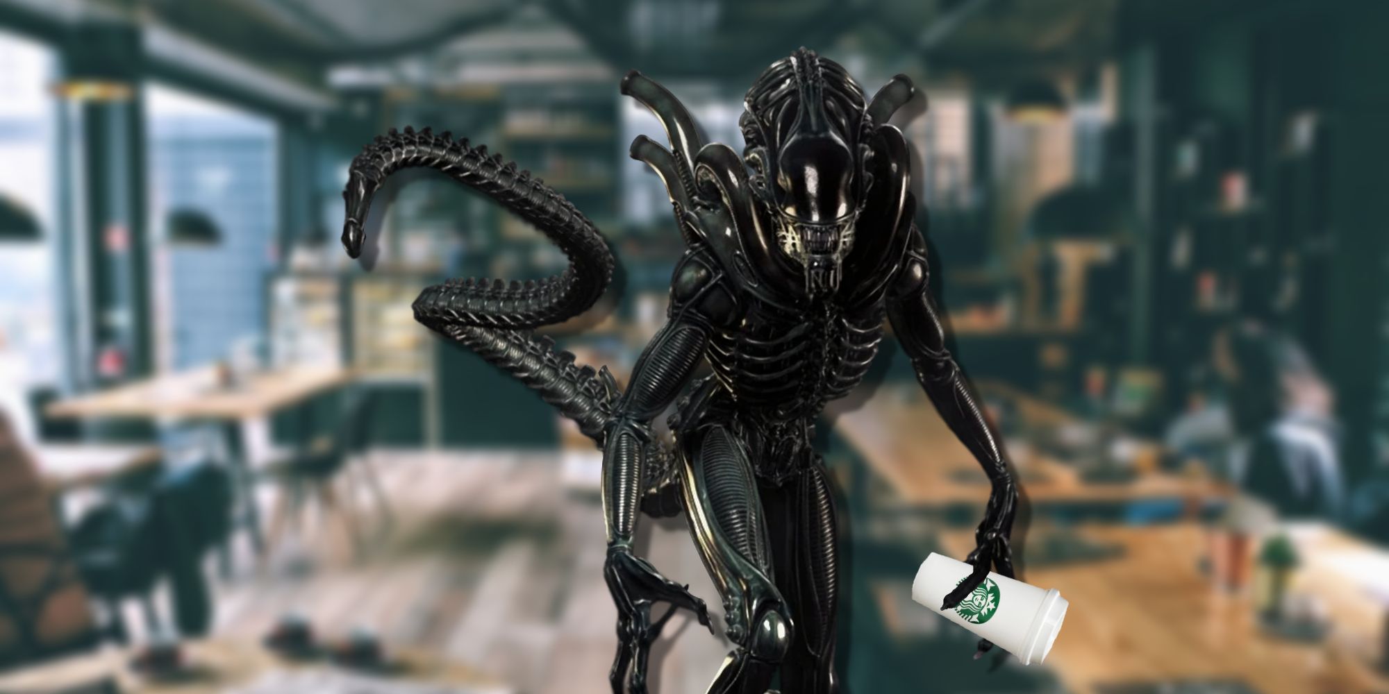 Fall Activities To Do With Horror Game Monsters Alien Xenomorph Getting A Pumpkin Spice Latte