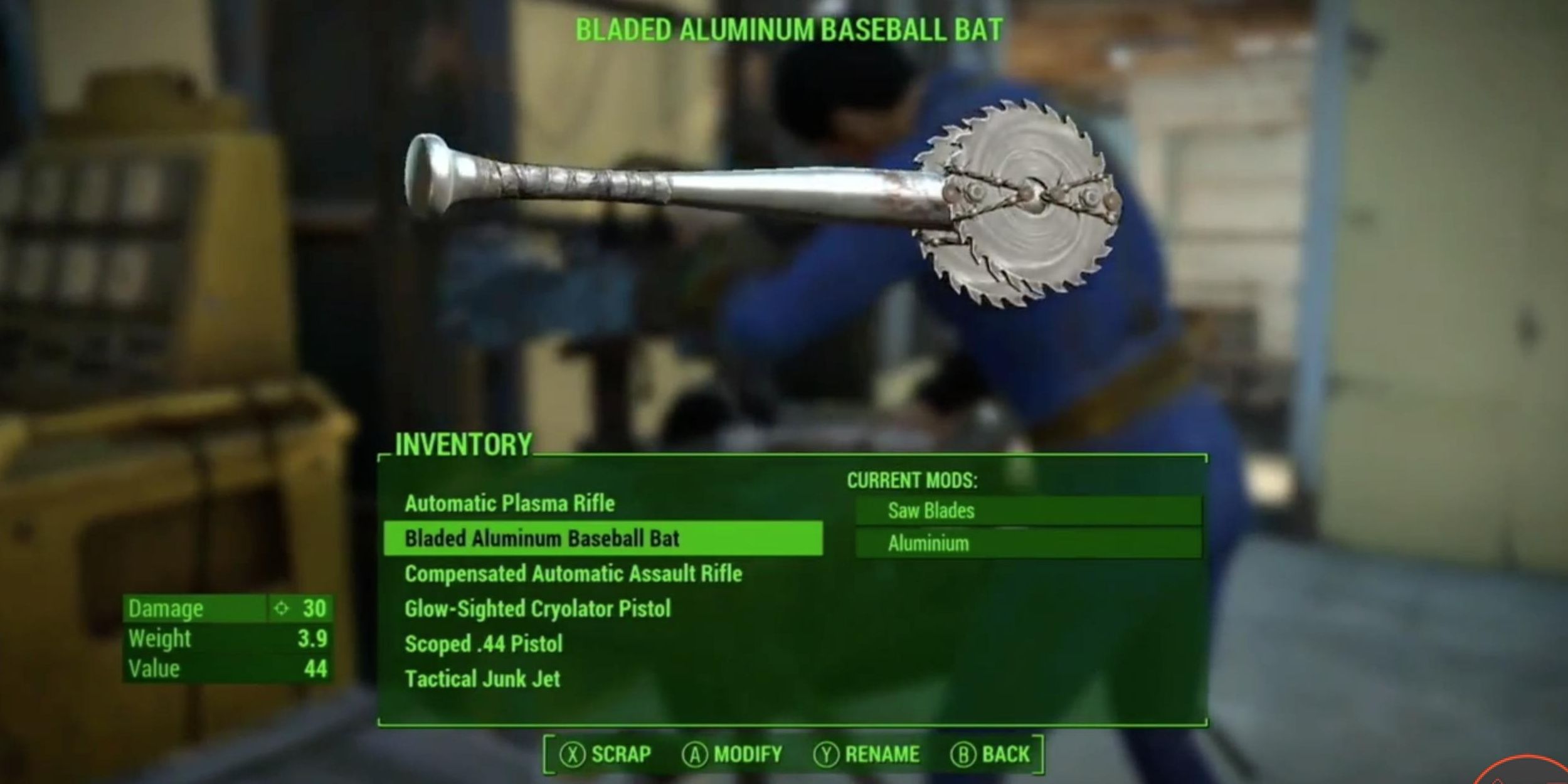 Bladed Baseball Bat Weapon Stats Fallout 4