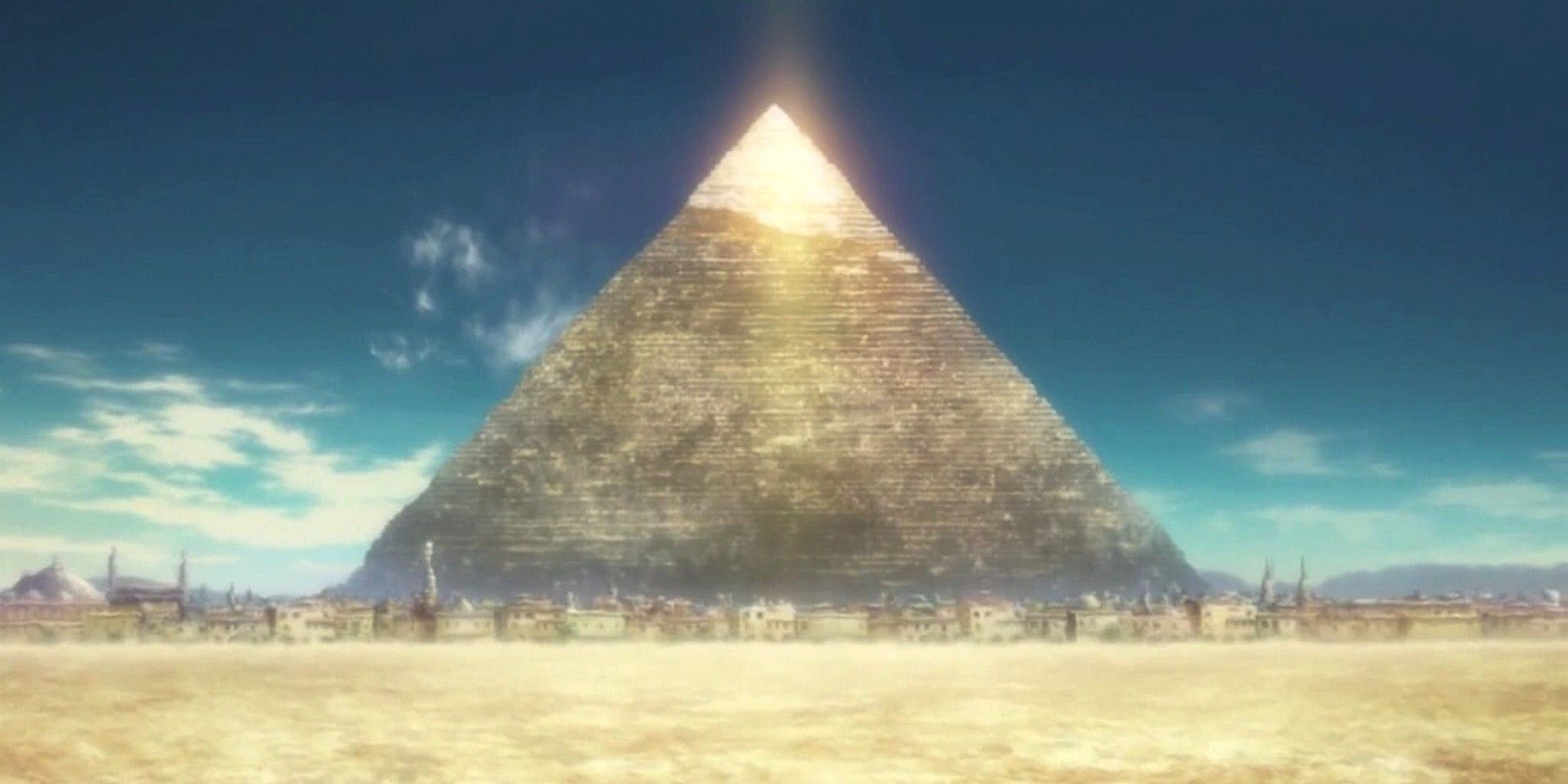 futaba's pyramid palace exterior in the desert