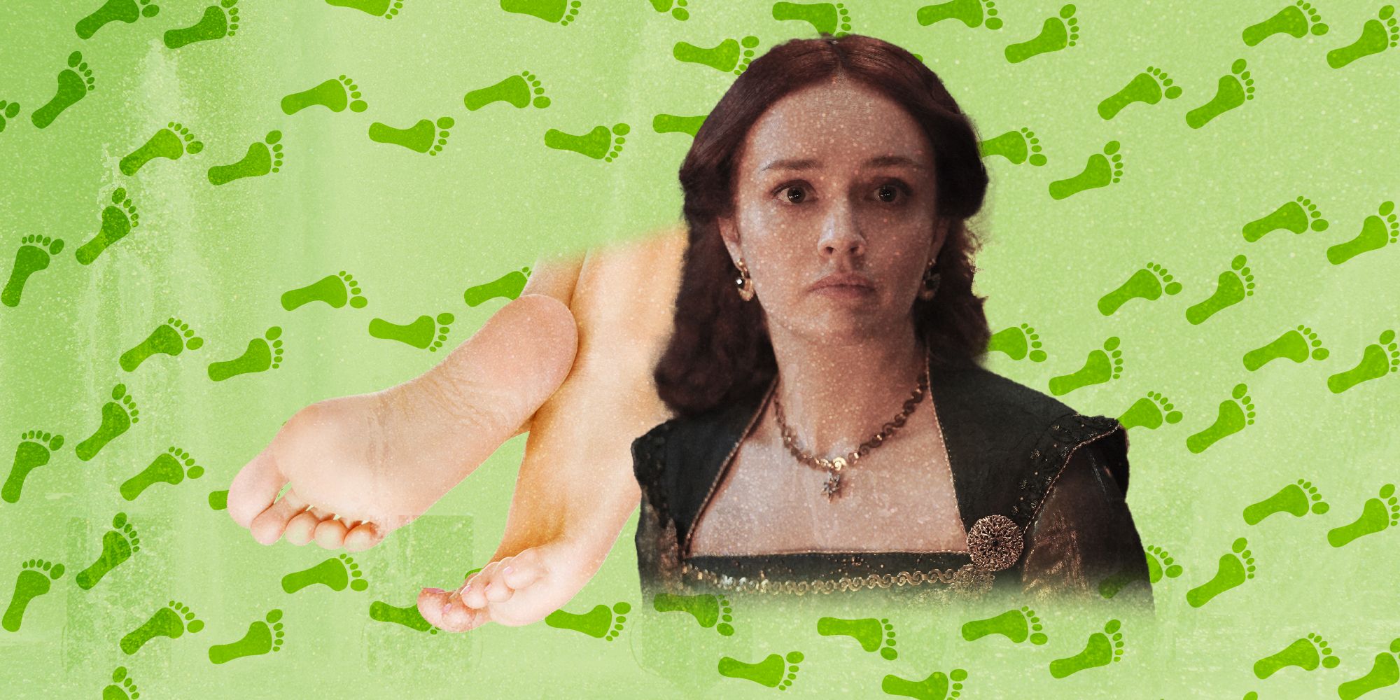 house of the dragon's olivia cooke and some bare feet