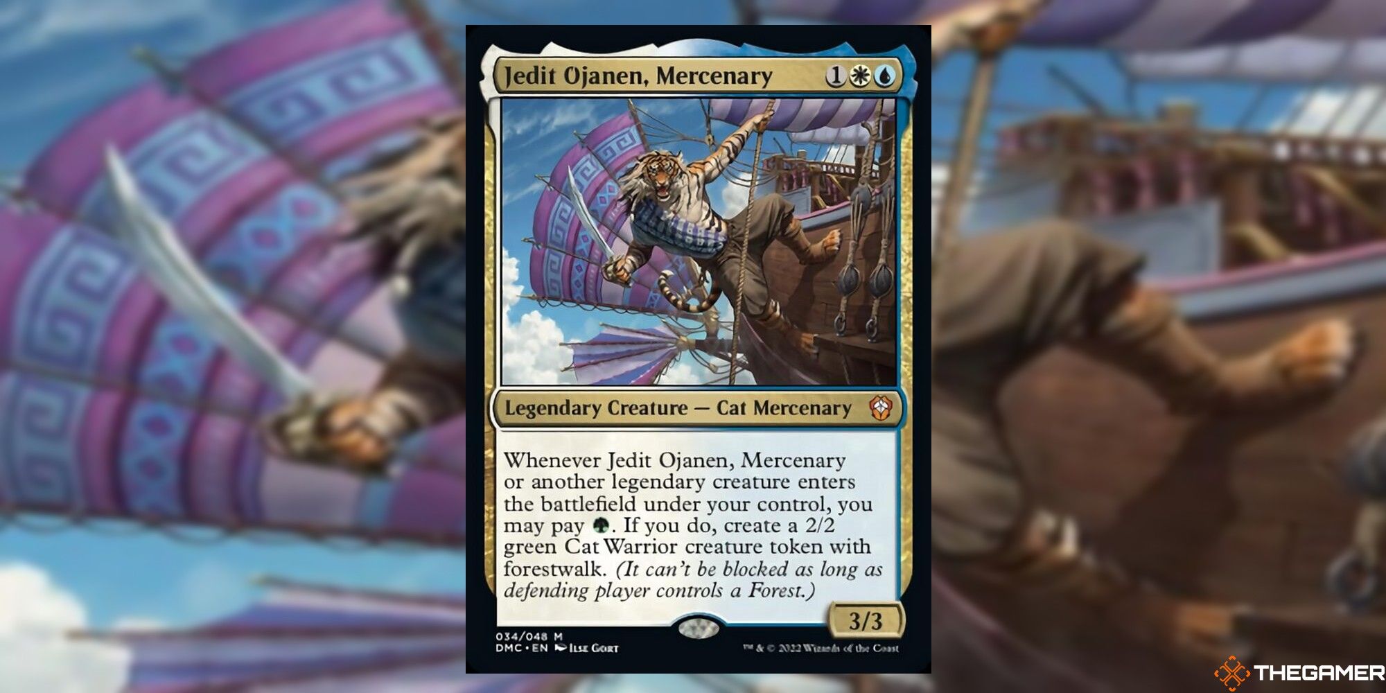 Image of the jedit ojanen, mercenary card in Magic: The Gathering, with art by Ilse Gort