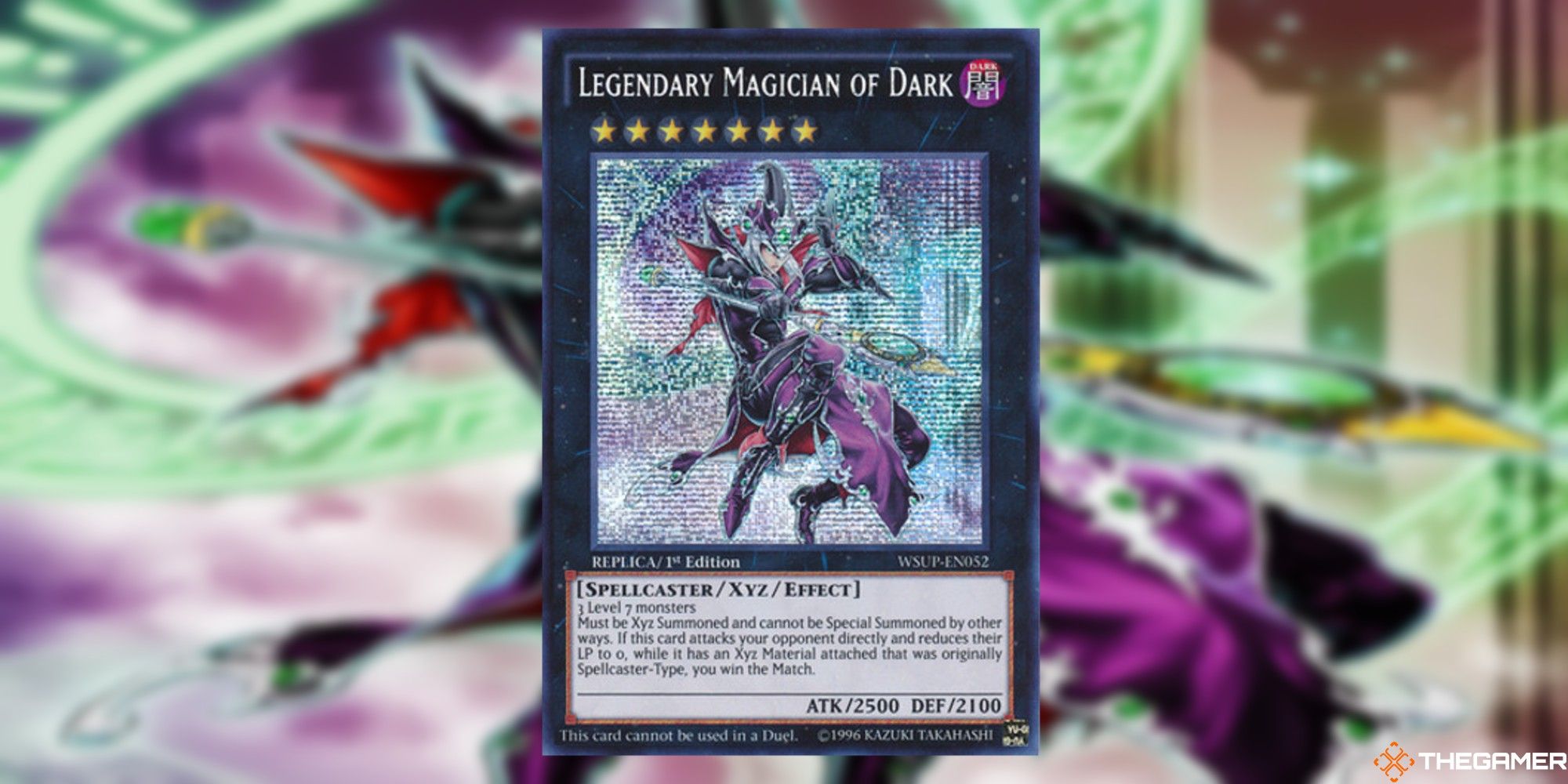 legendary magician of dark card and art background
