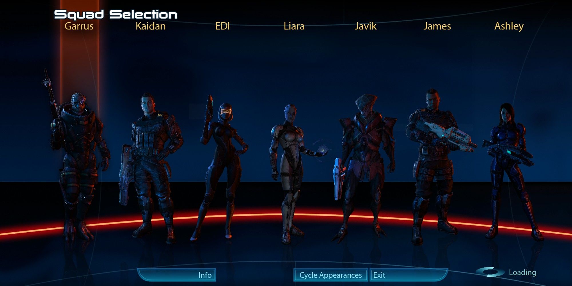 mass effect 3 squad selection