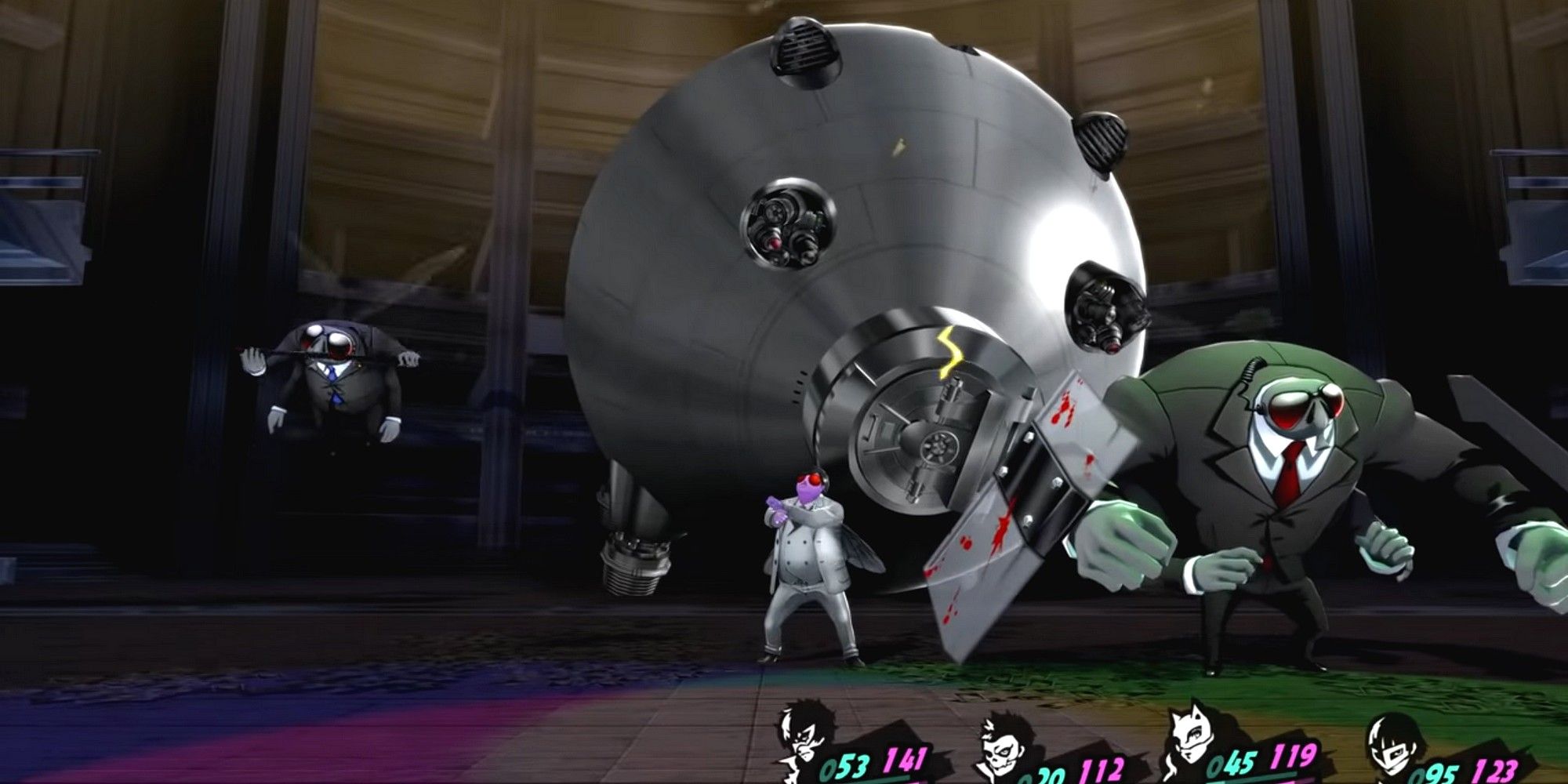 shadow kaneshiro and his bodyguards in front of piggytron