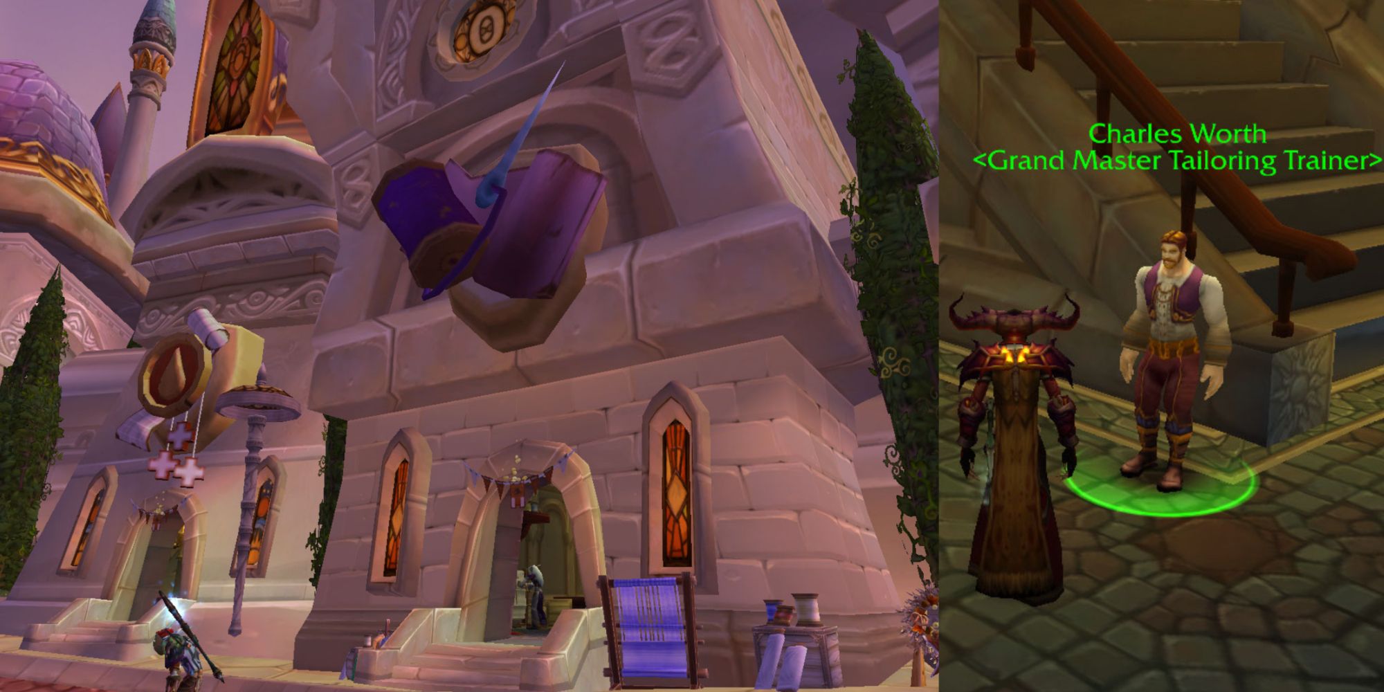 tailoring dalaran building exterior interior trainer northrend wotlk