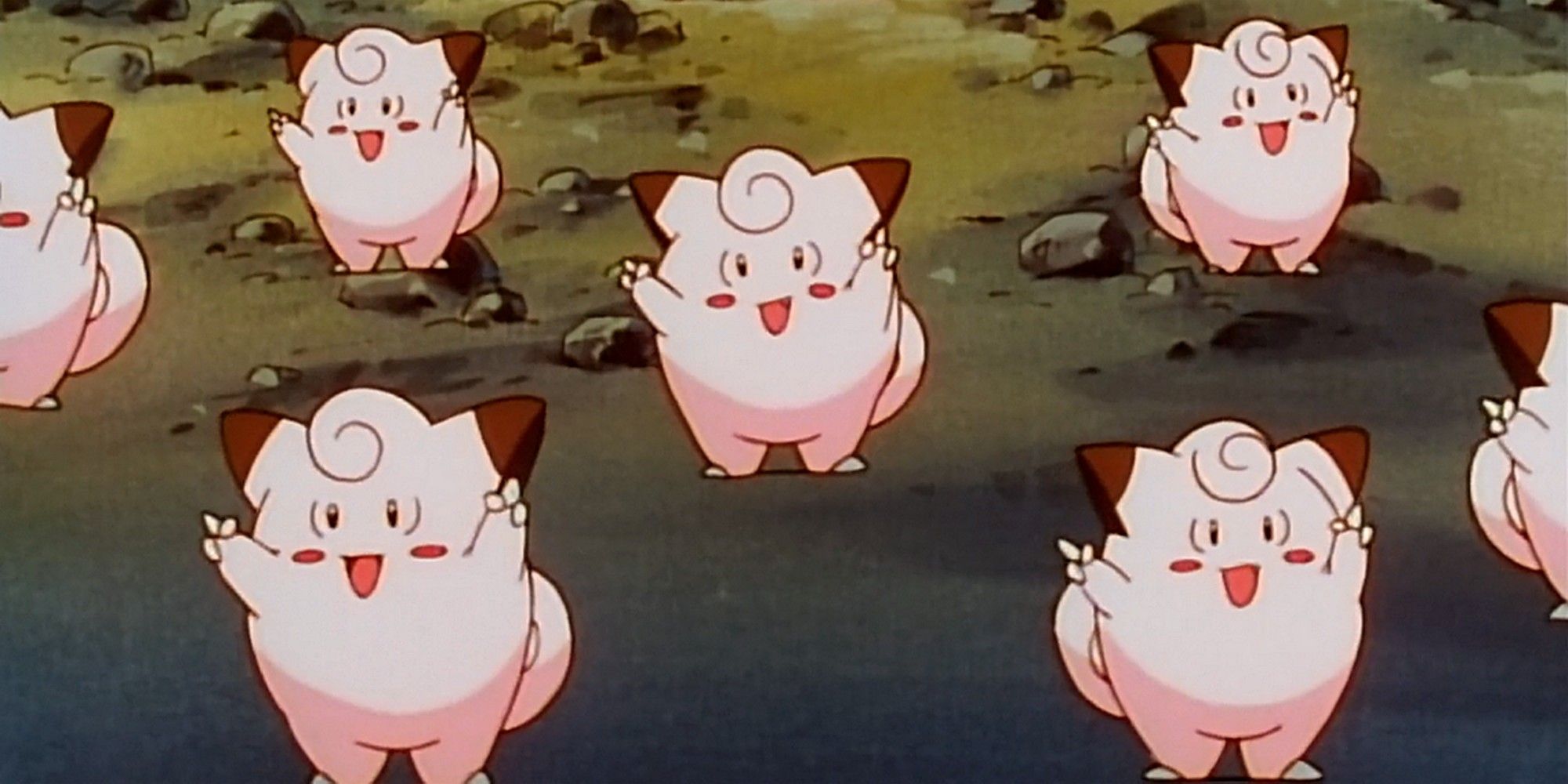 the pokemon clefairy doing their moon dance