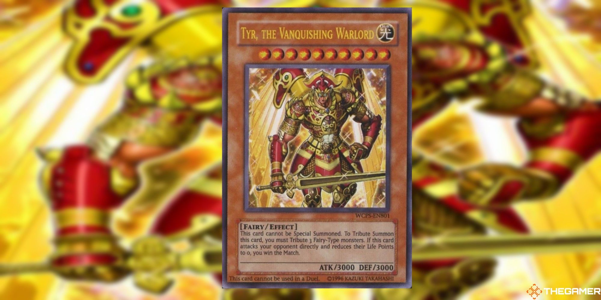 tyr, the vanquishing warlord card and art background