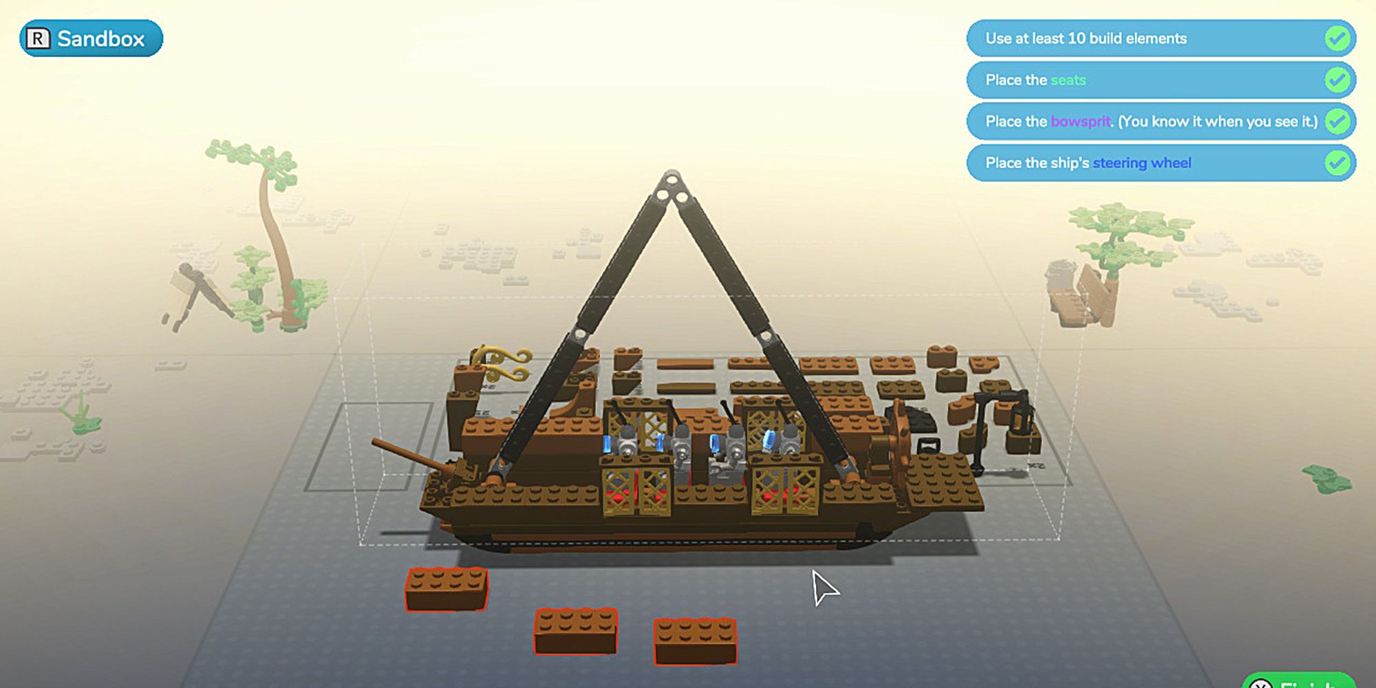 lego bricktales viking ship build