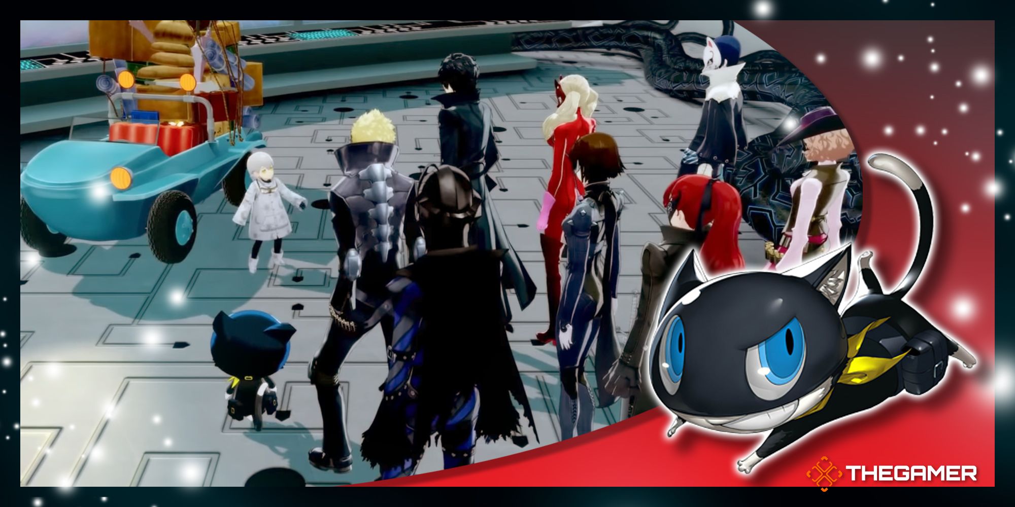 Screenshot and art from Persona 5 Royal.