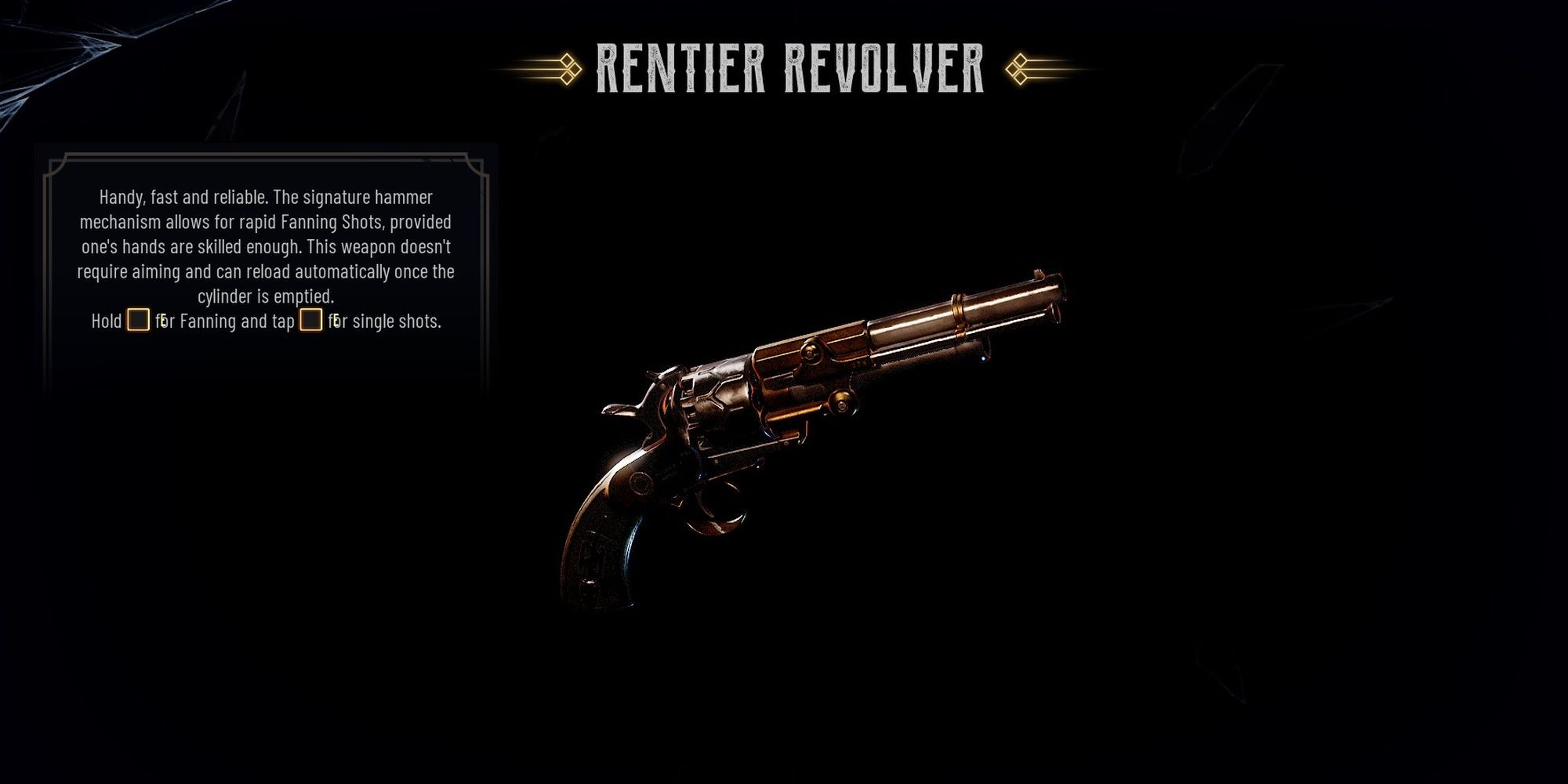 Evil West: Jessies Rentier Revolver Weapon Description