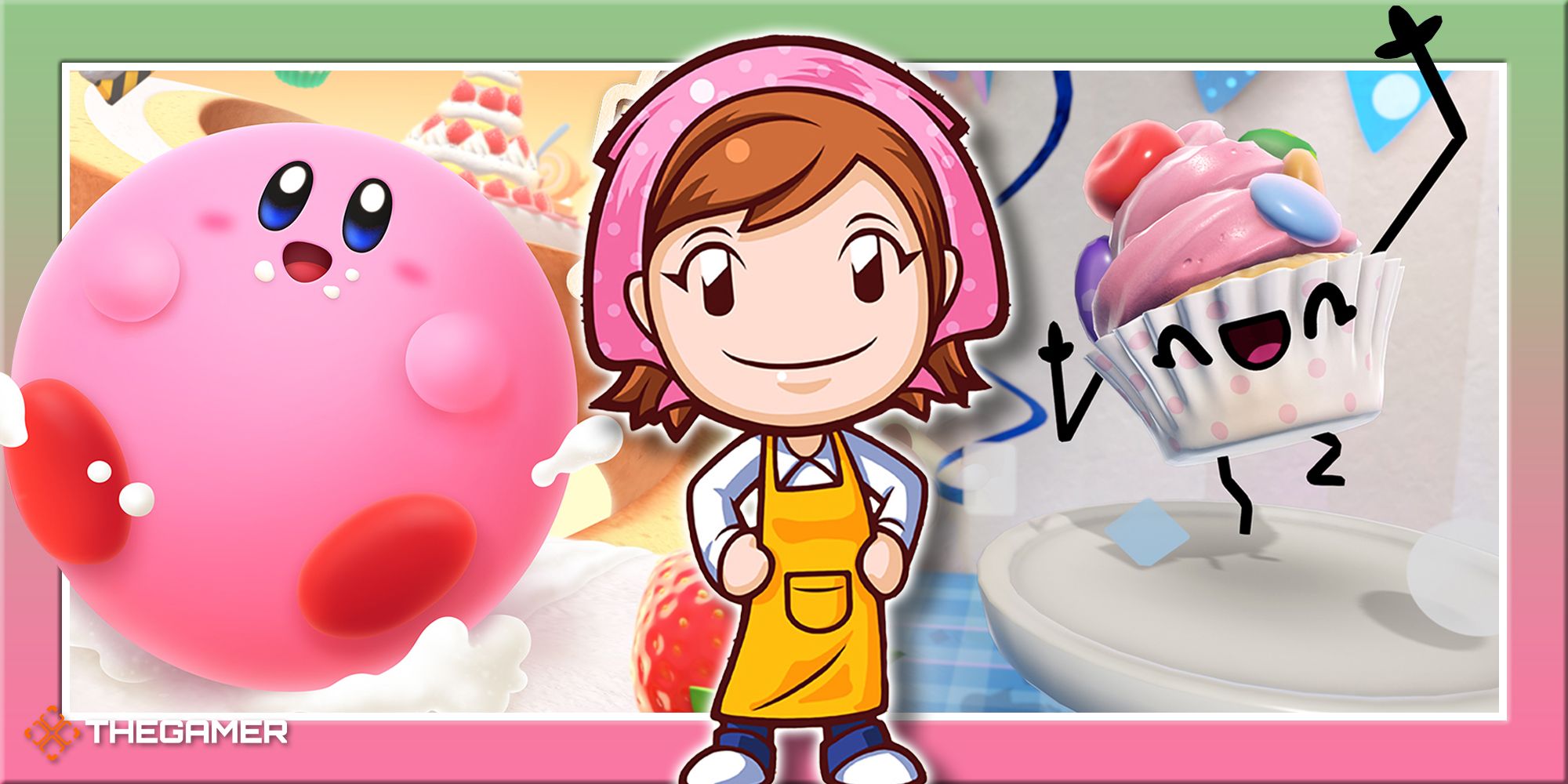 Artwork from  Kirby’s Dream Buffet, Cooking Mama: Cookstar and Cake Bash.