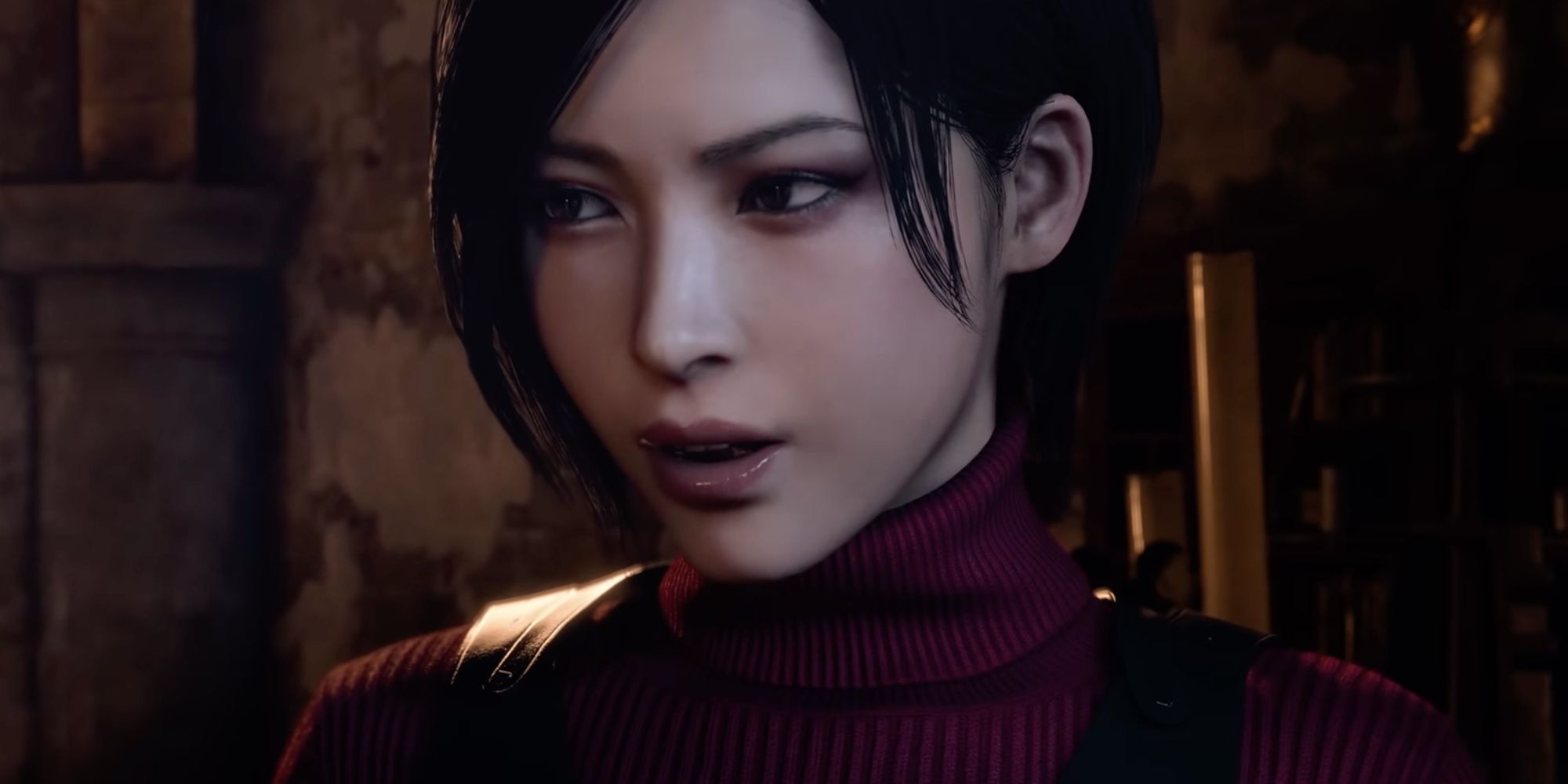 Ada Wong Wearing a Red Sweater from Resident Evil 4 (2023)