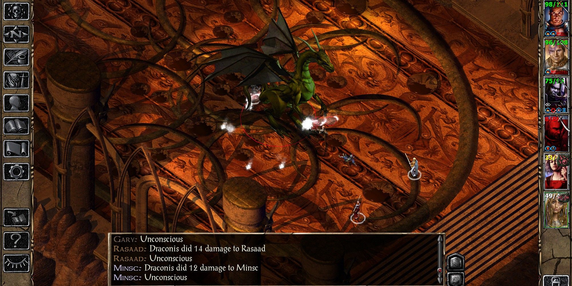 baldur's gate 2 shadows of amn gameplay screenshot dragon best pc games of all time