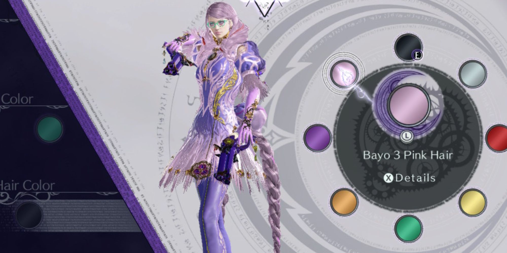 Bayonetta 3 - Costume Change Menu Screen