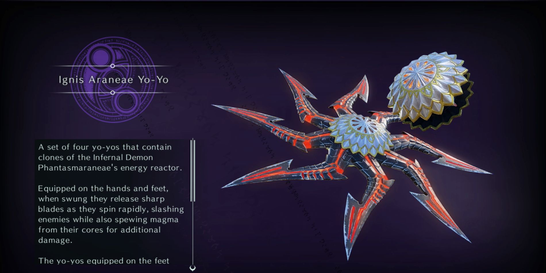 Ignis Araneae Yo-Yo in Bayonetta 3.