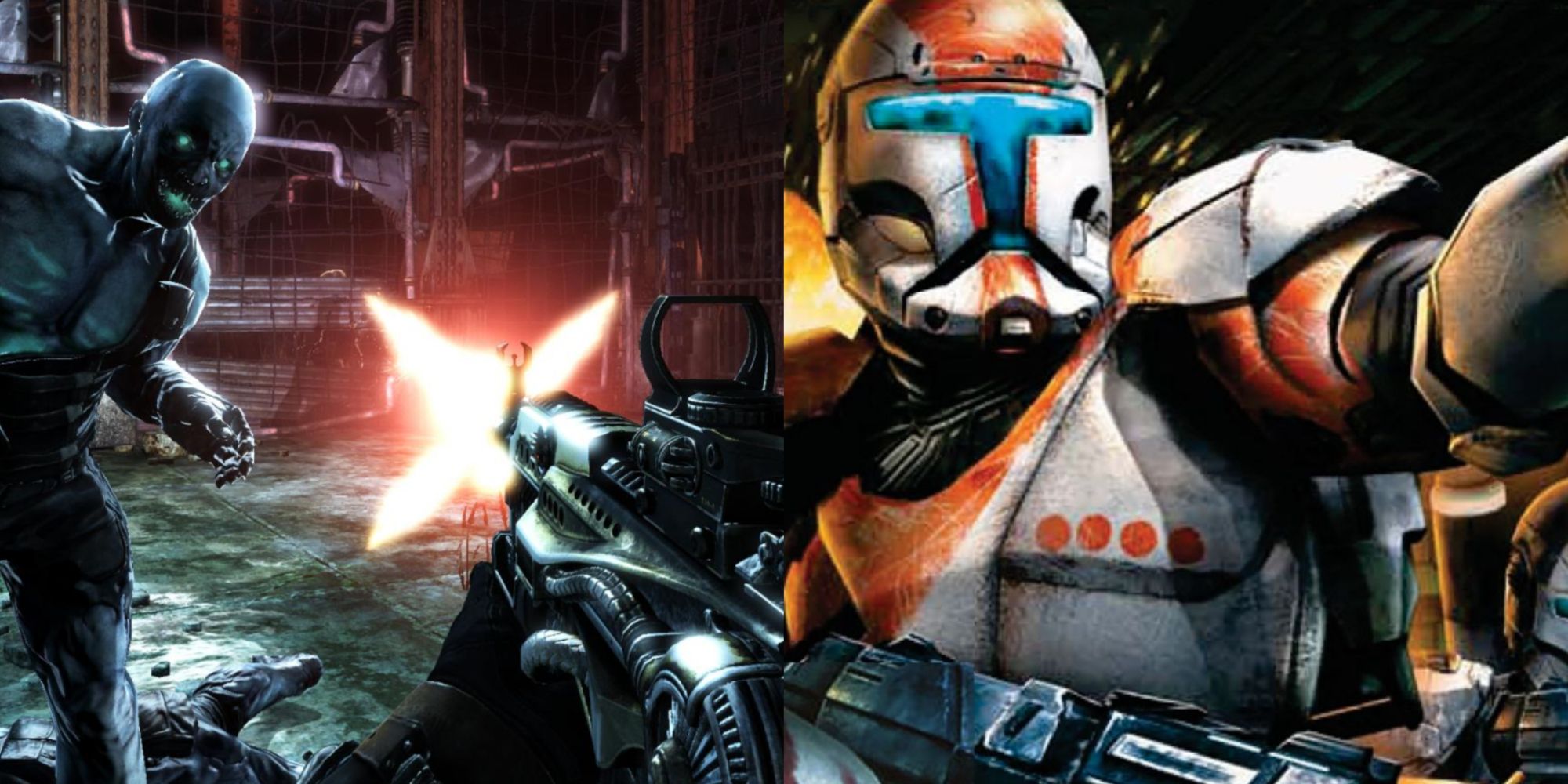 Best FPS Games Without Sequels Featured Split Image Singularity and Republic Commando