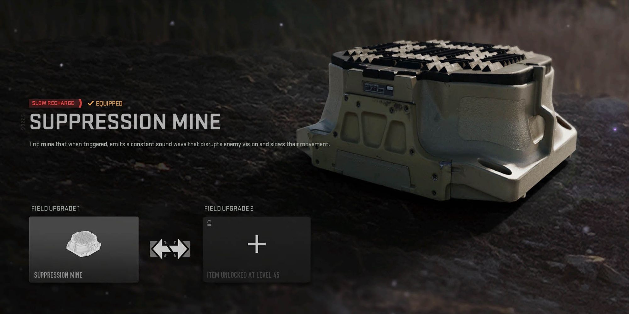 A military grade suppression mine on the ground in Modern Warfare 2